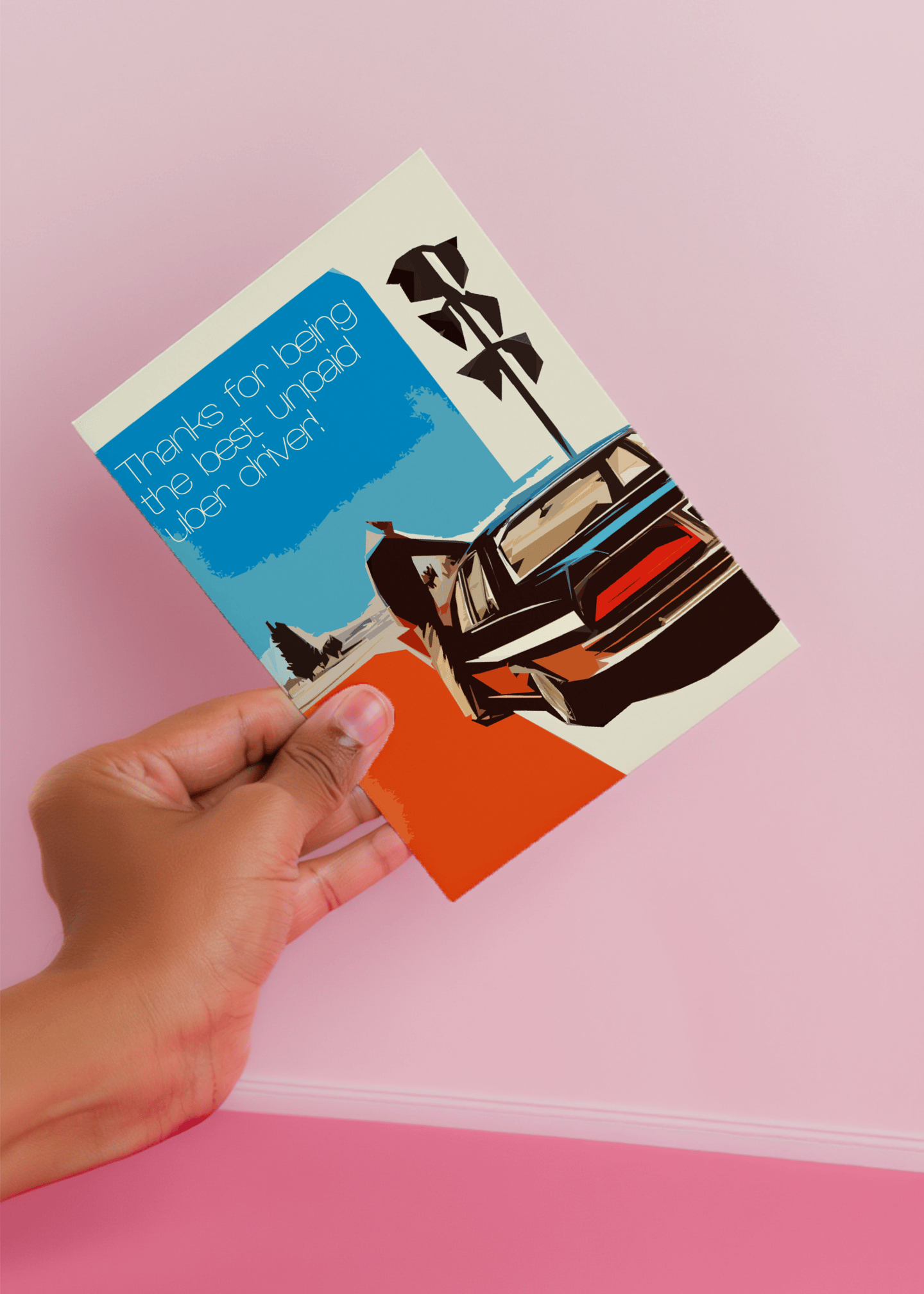 Best Unpaid Uber Driver Dad Card mockup 4