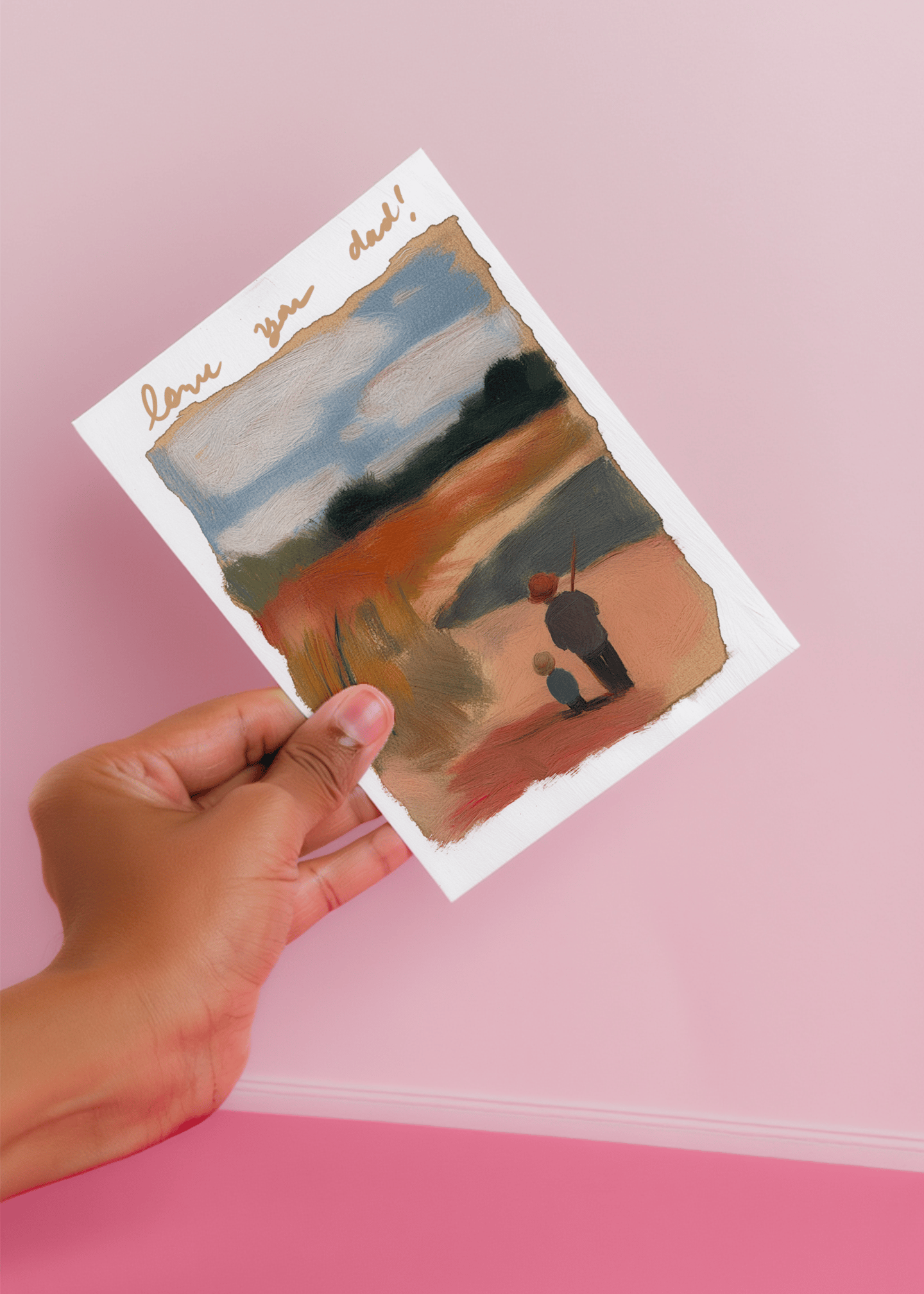 Love You Dad Fishing Card mockup 4