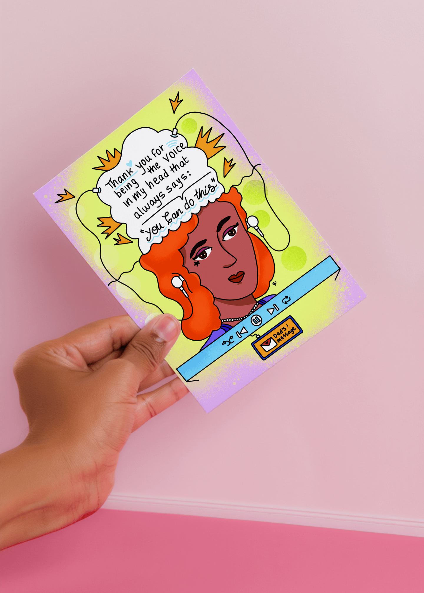 Voice in My Head Dad Card mockup 4