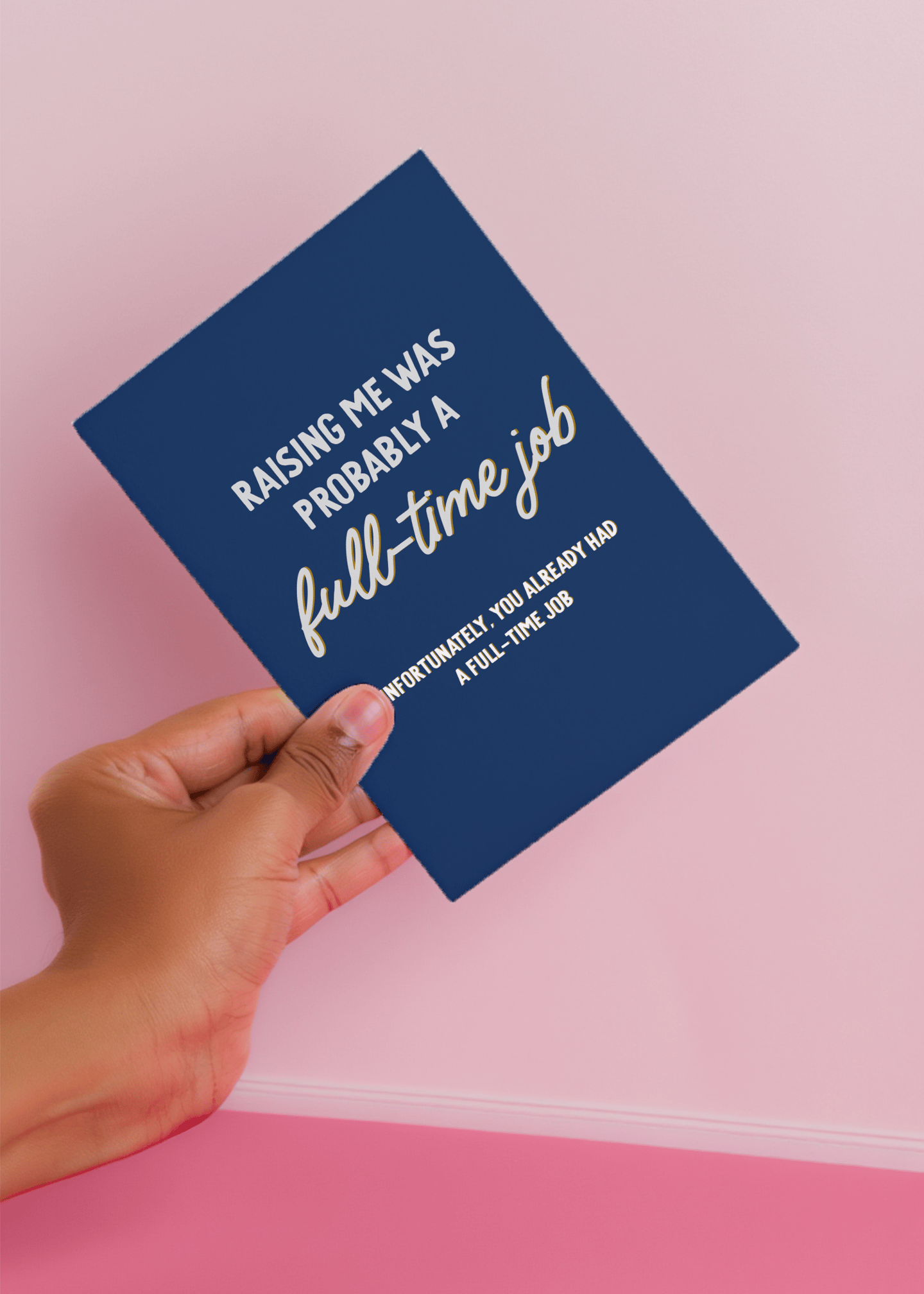 Full-Time Job Father's Day Card mockup 4