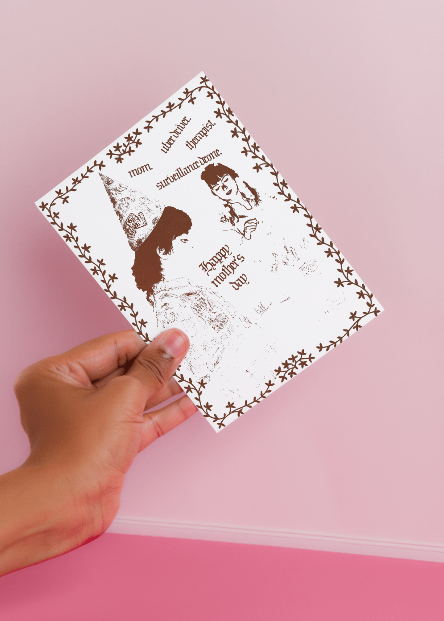 Mom Uber Driver Therapist Drone Card mockup 4