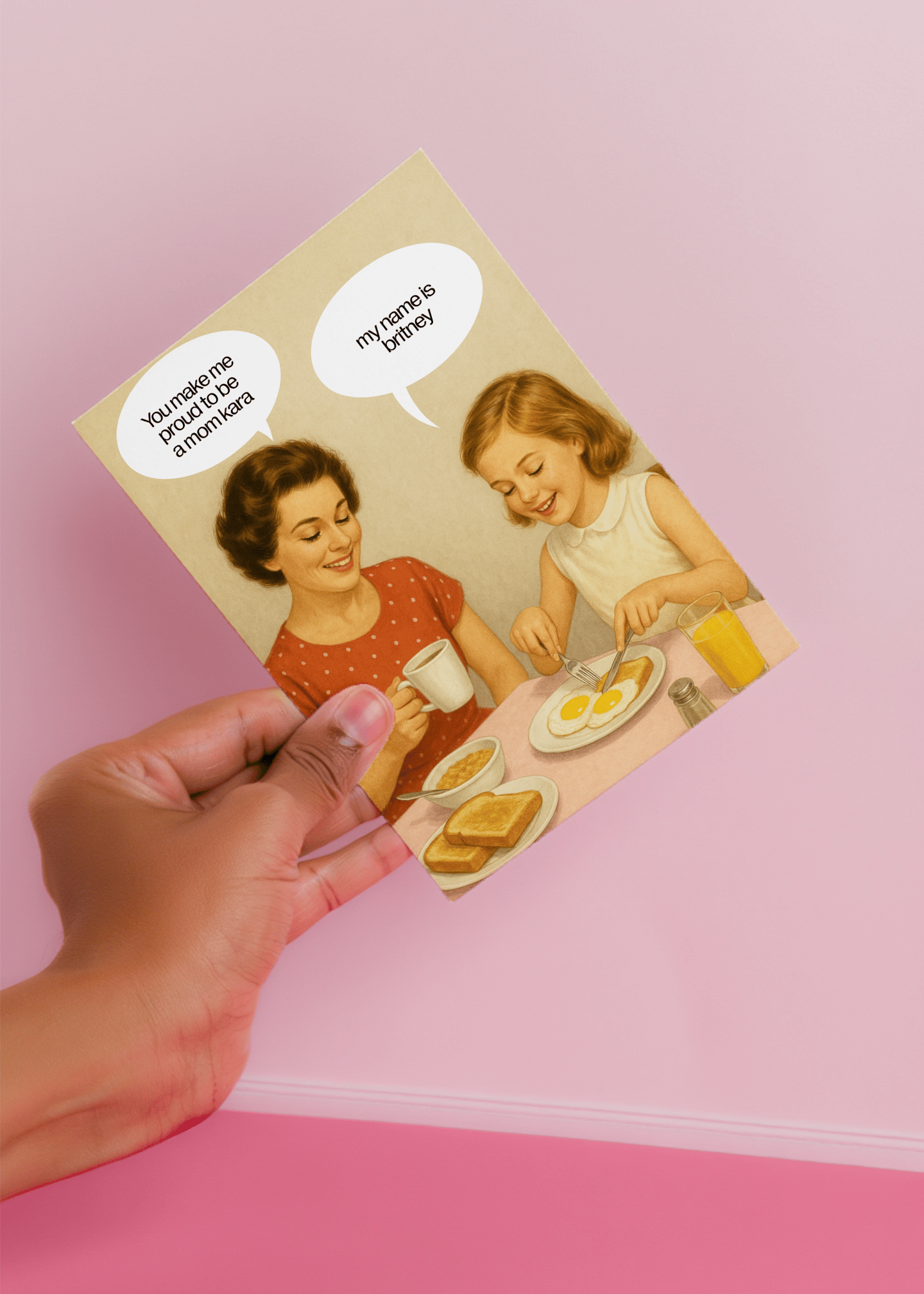 Funny Proud to Be a Mom Card mockup 4