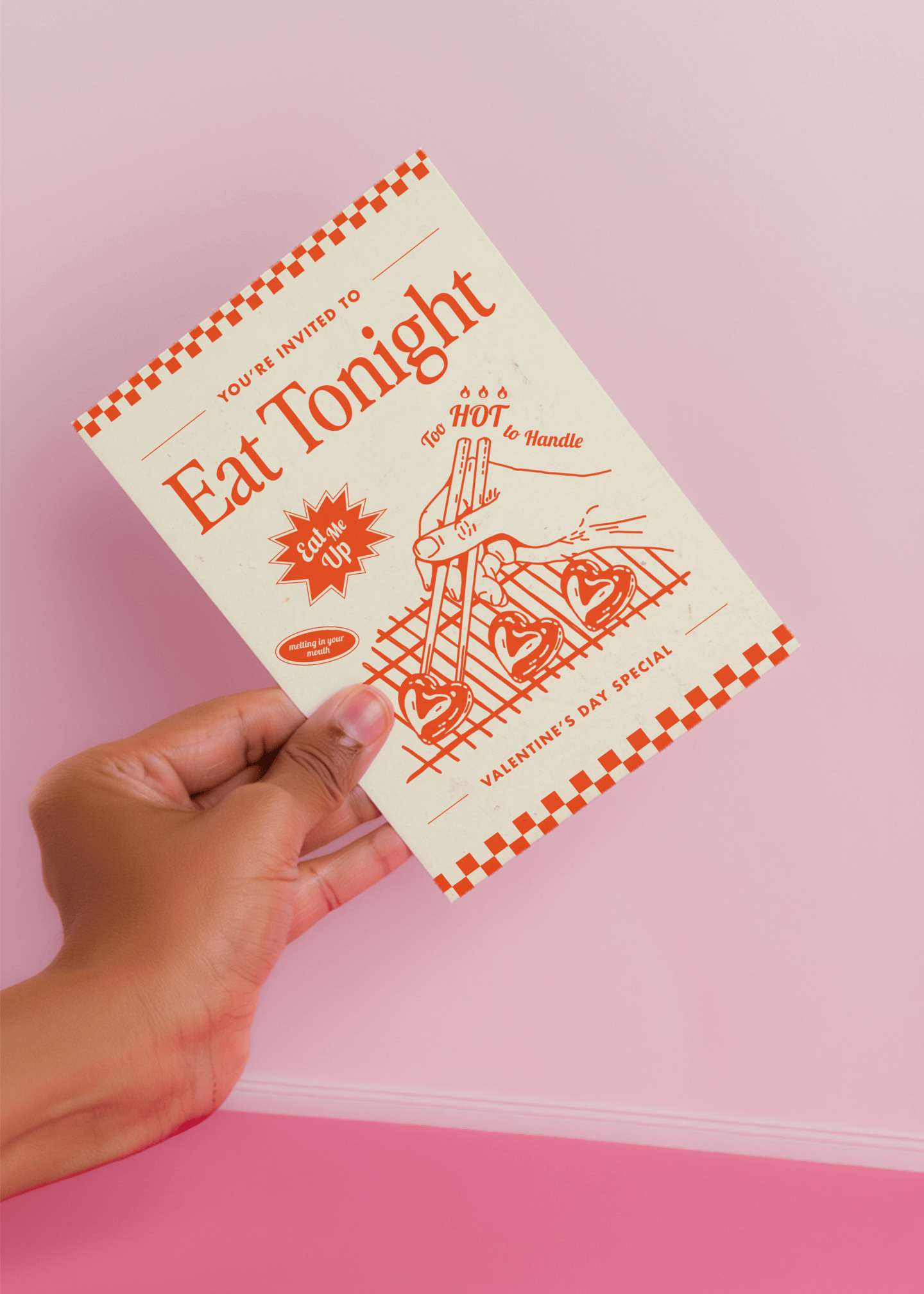 Eat Tonight Valentine Card mockup 4