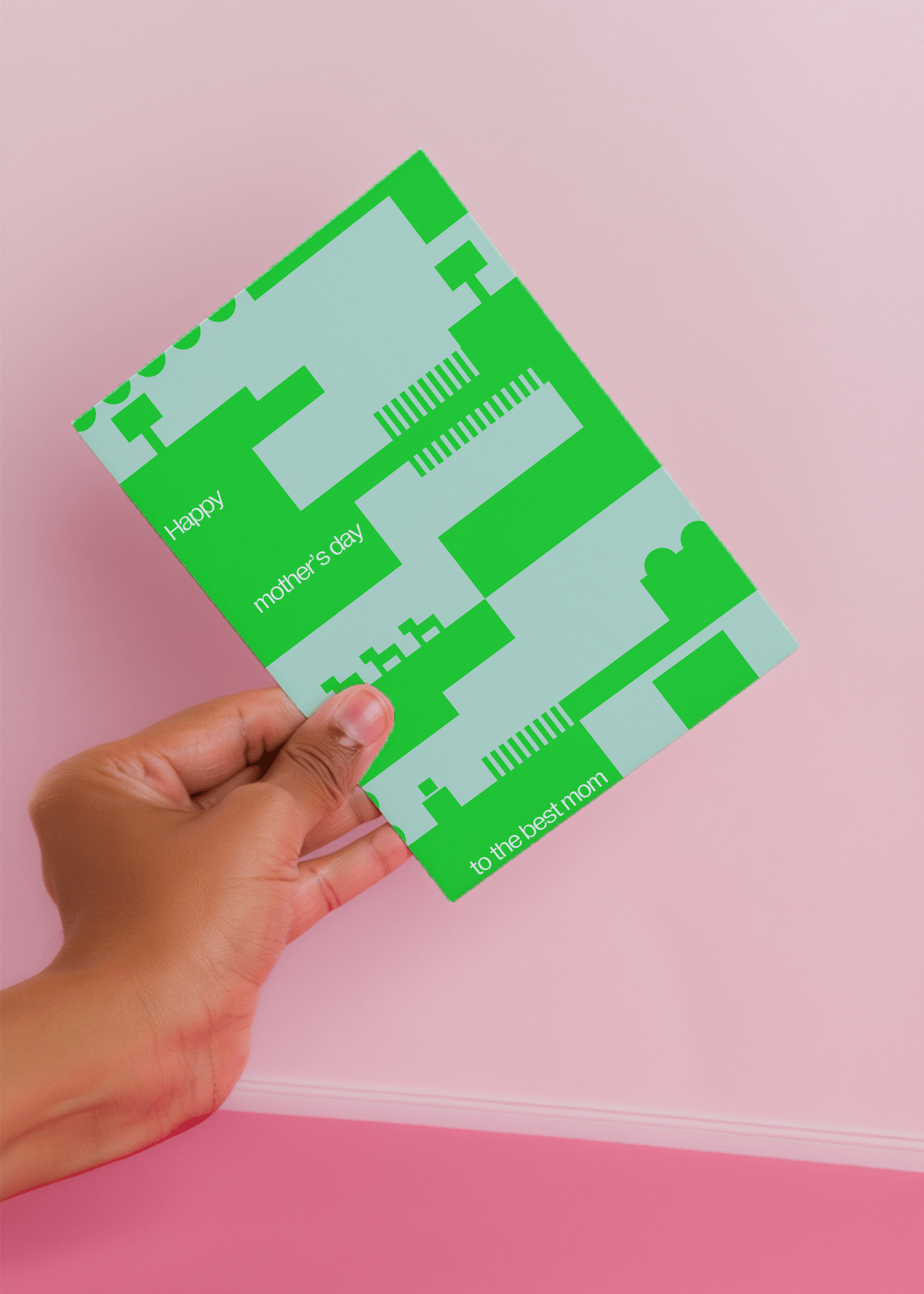 Best Mom Block City Card mockup 4