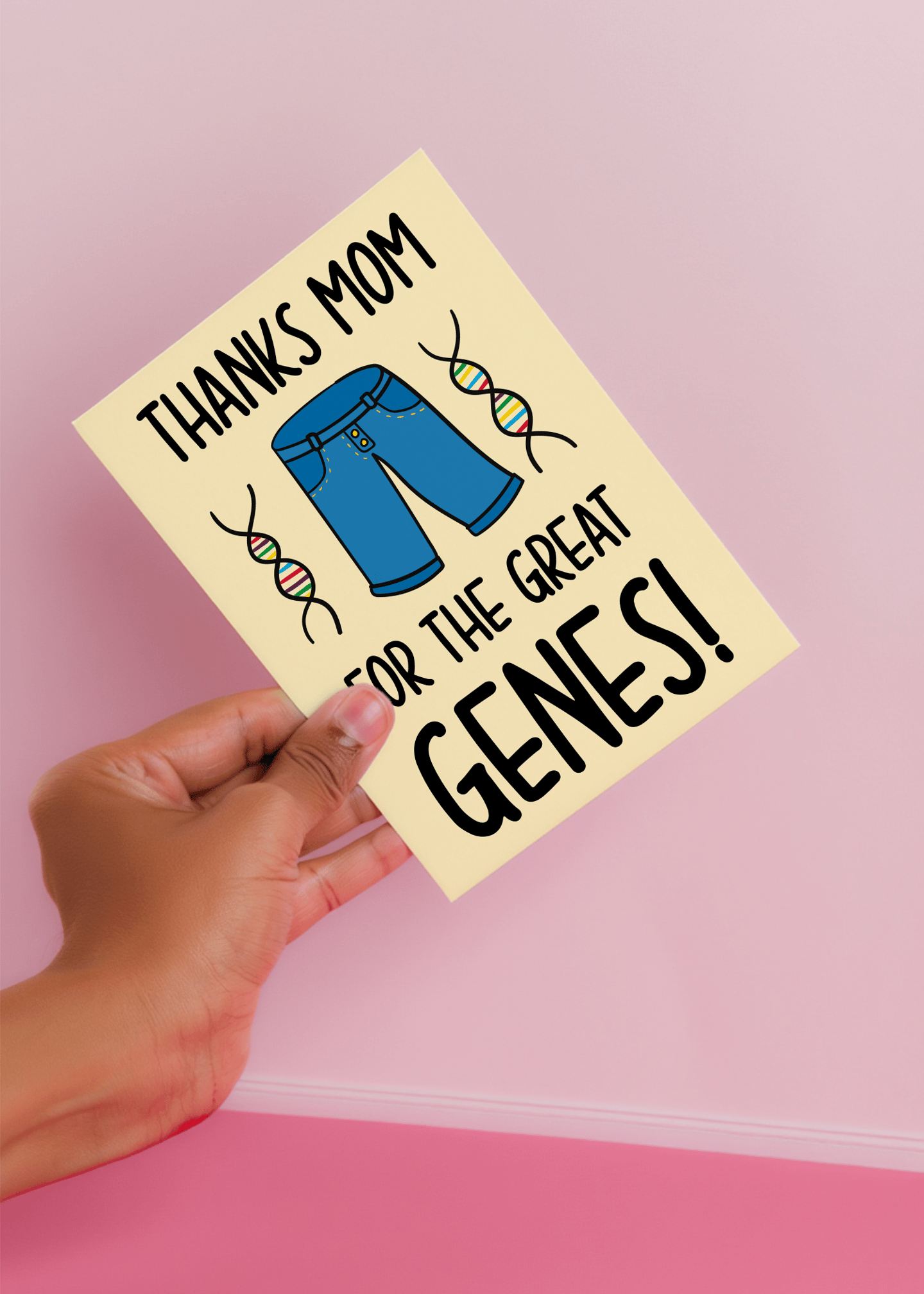 Thanks Mom for the Great Genes Card mockup 4