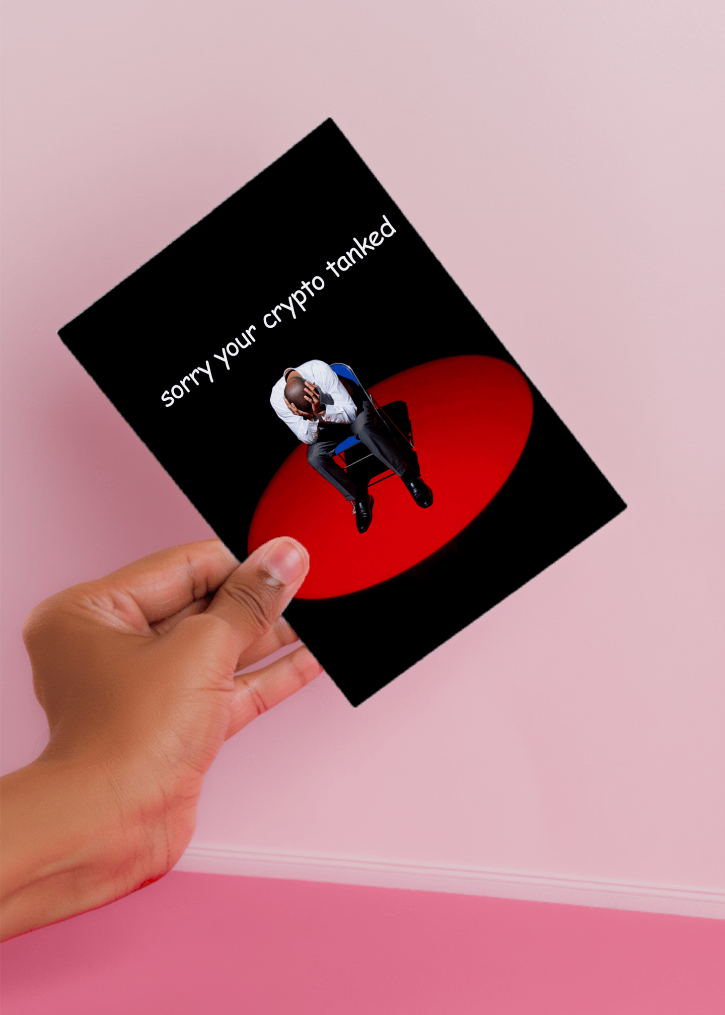 Sorry Your Crypto Tanked Card mockup 4