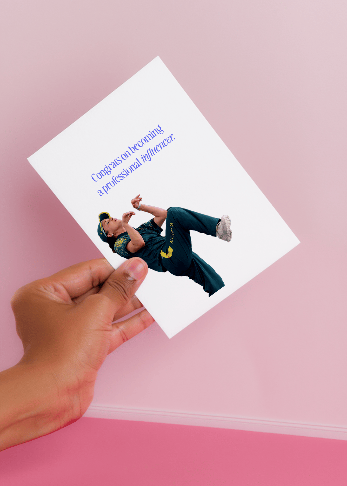 Congrats on Becoming a Professional Influencer Card mockup 4