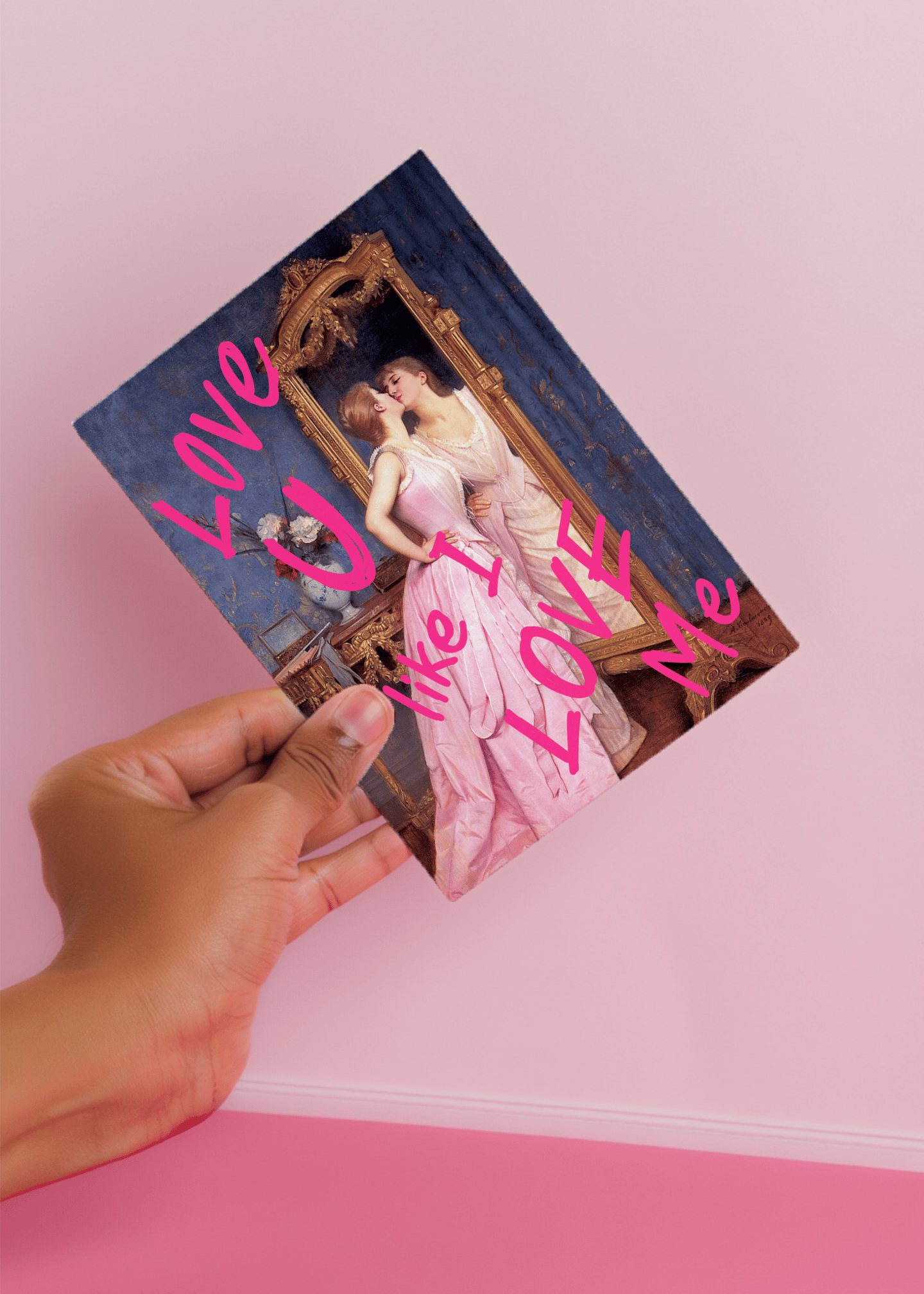 Love You Like I Love Me Card mockup 4