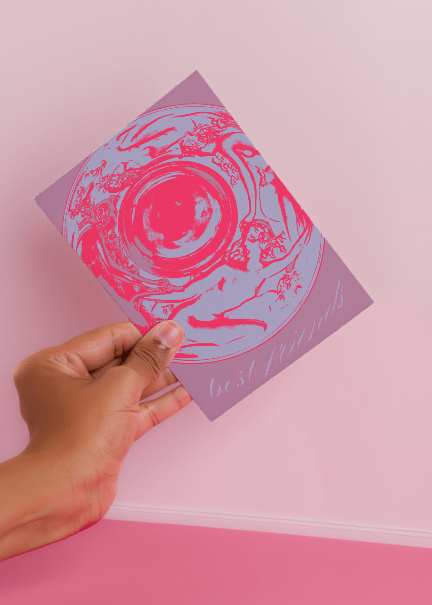 Best Friends Psychedelic Vortex Card mockup 4