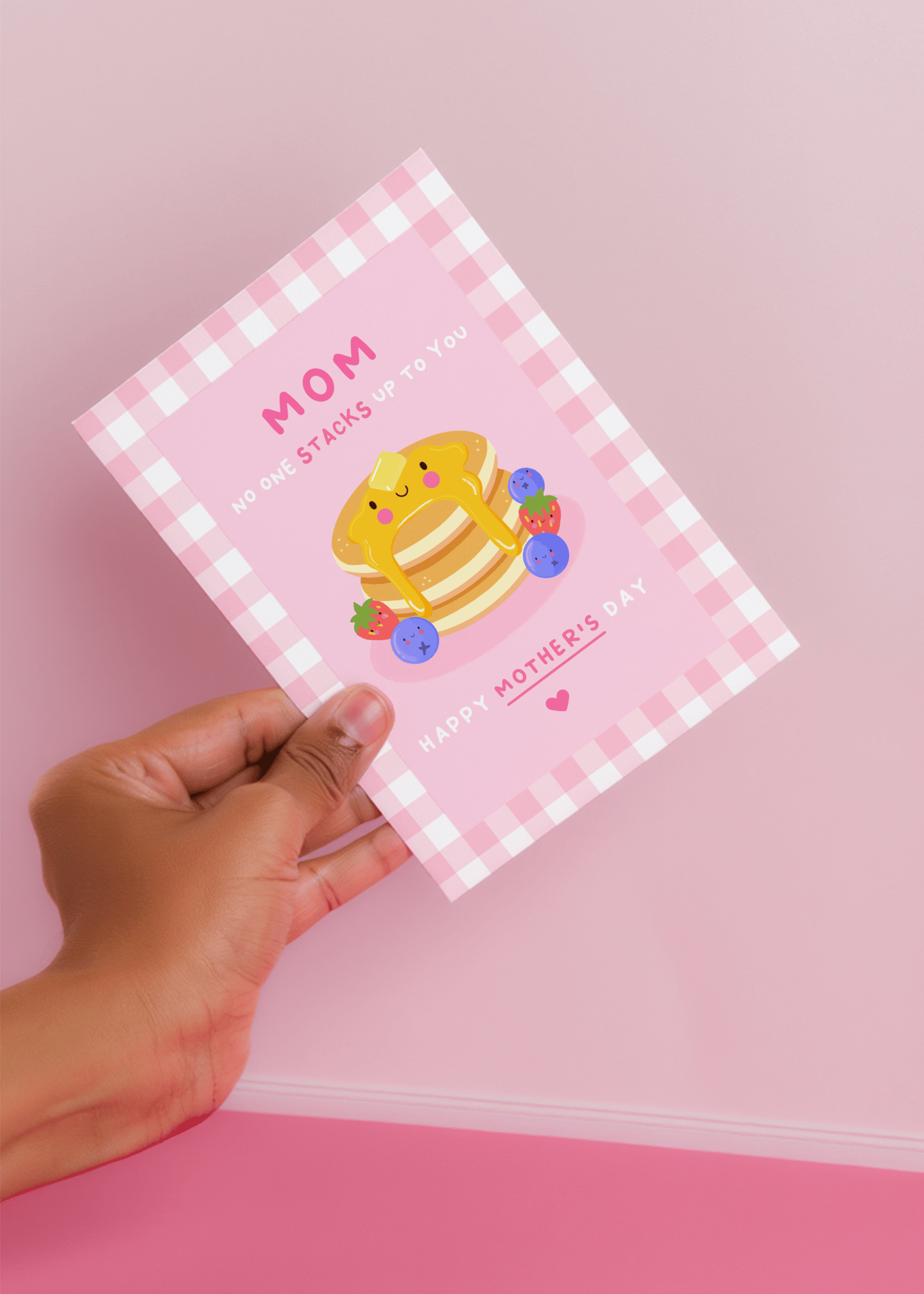 Stacks Up Cute Pancake Mom Card mockup 4