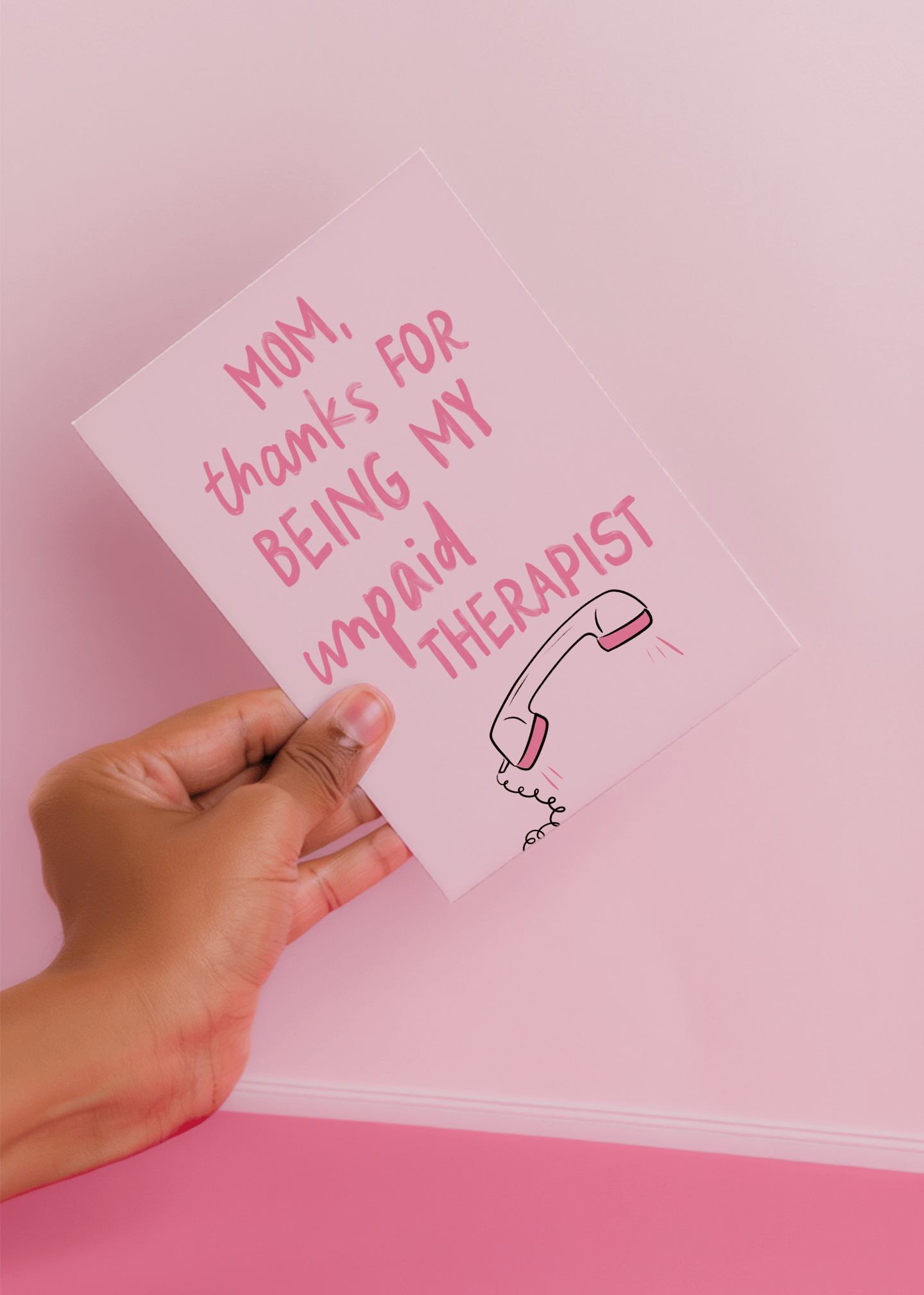 Unpaid Therapist Mom Card mockup 4