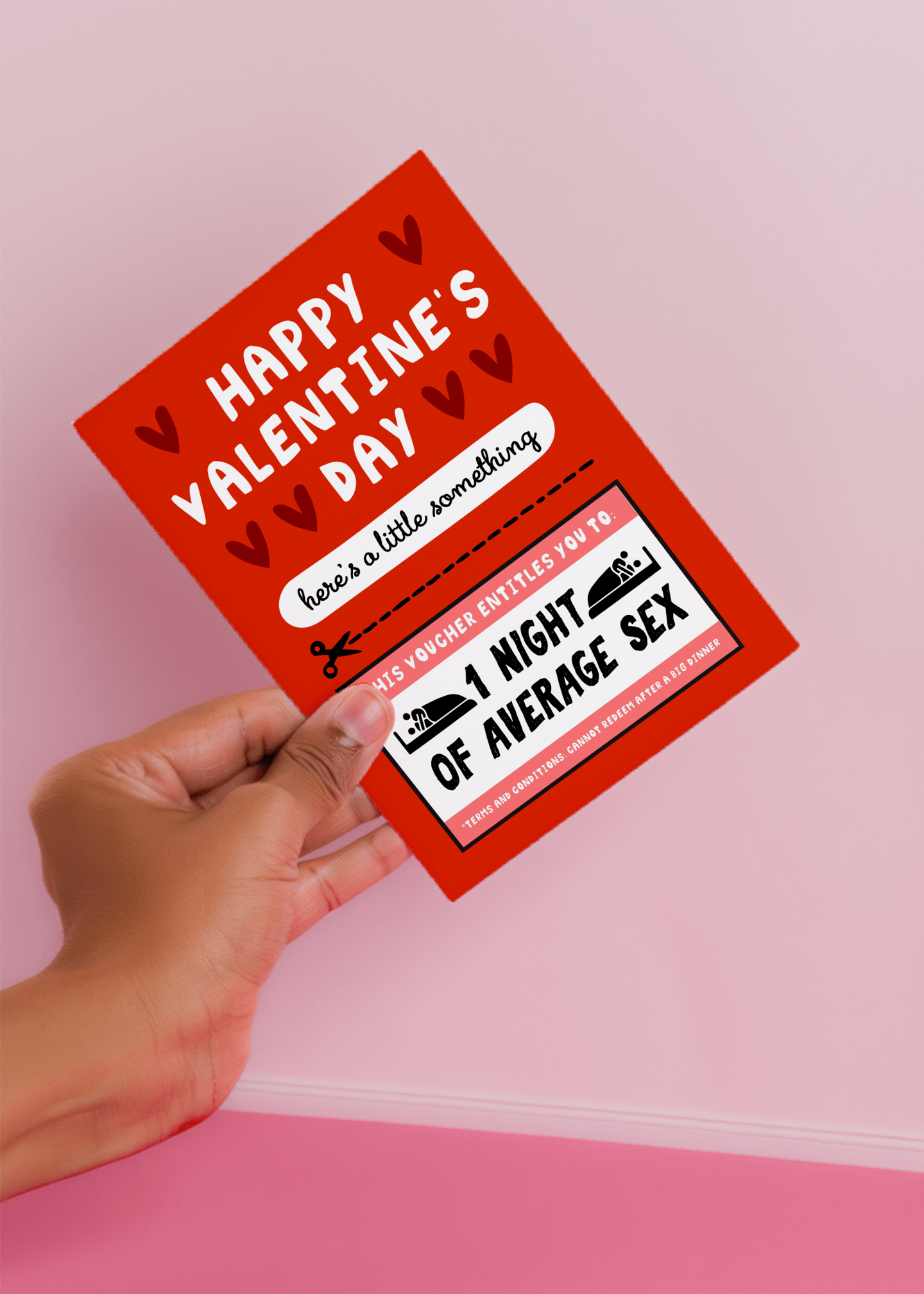 Average Sex Voucher Valentine's Day Card mockup 4