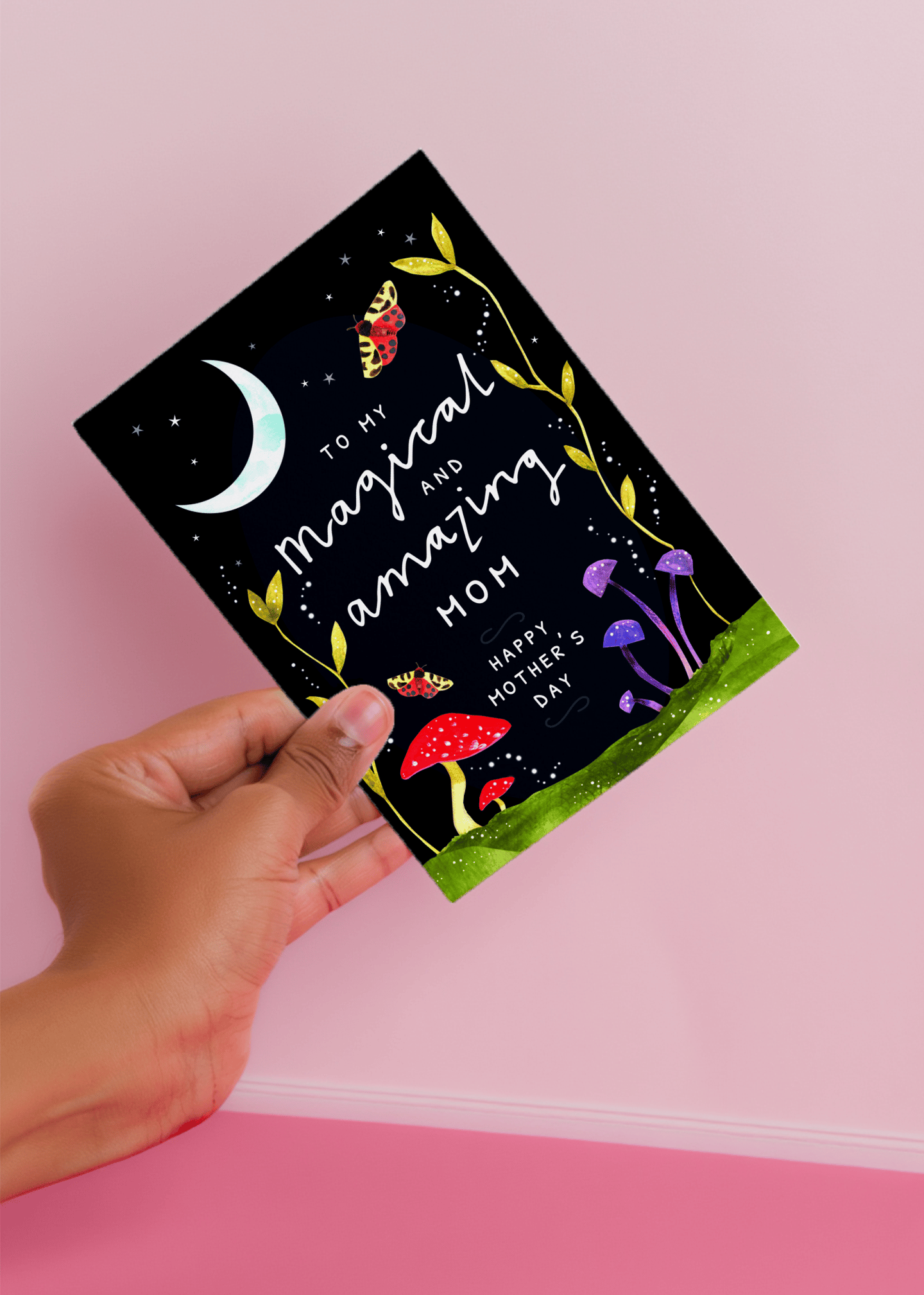 Magical and Amazing Mom Card mockup 4