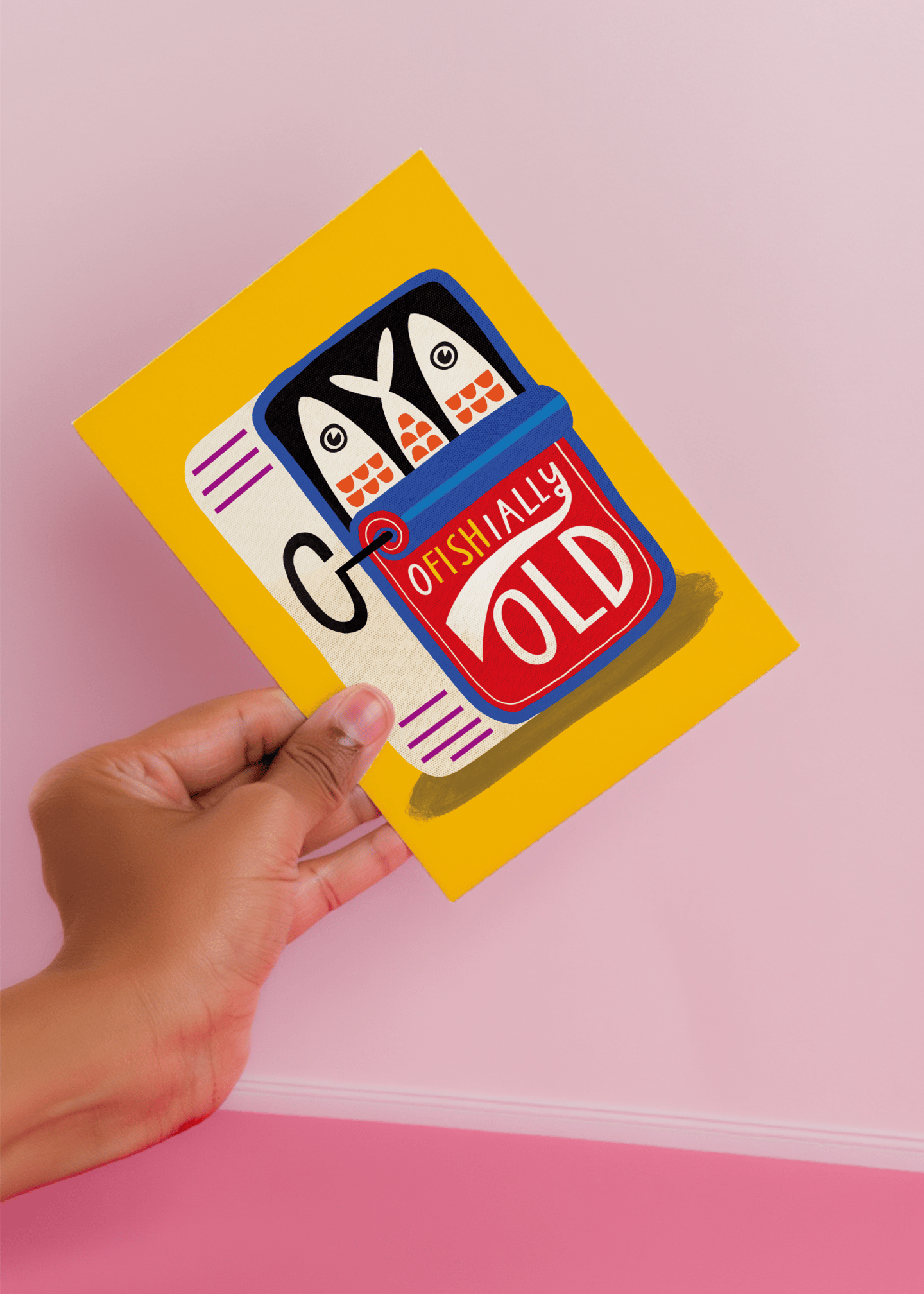 Ofishially Old Birthday Card mockup 4