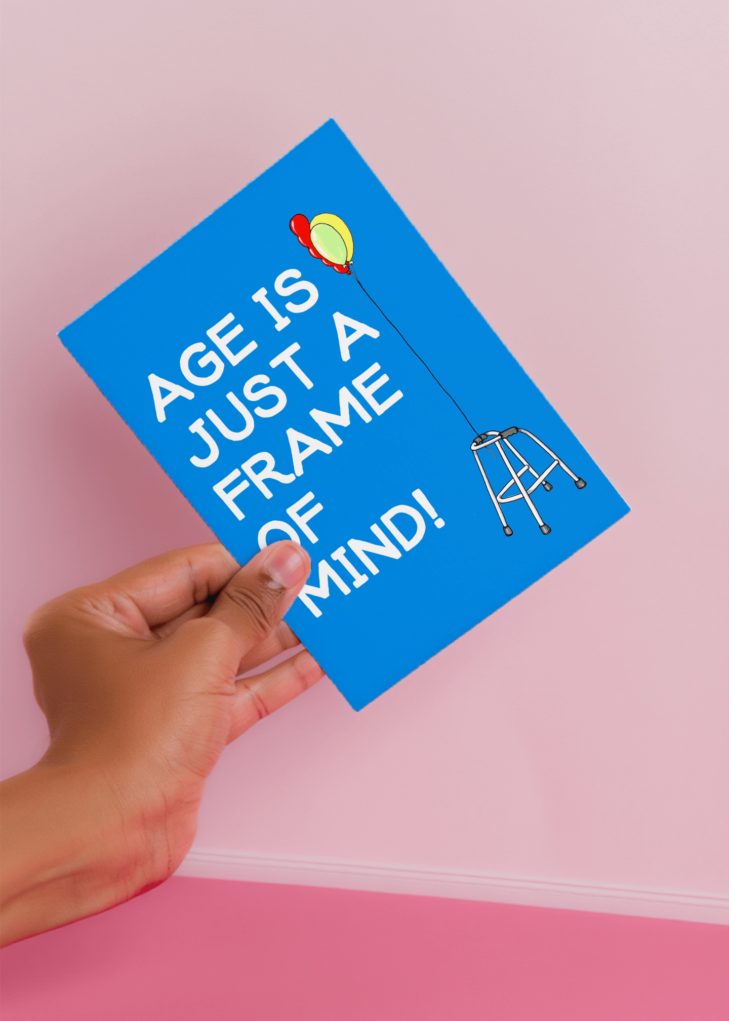 Age Is Just a Frame of Mind Card mockup 4