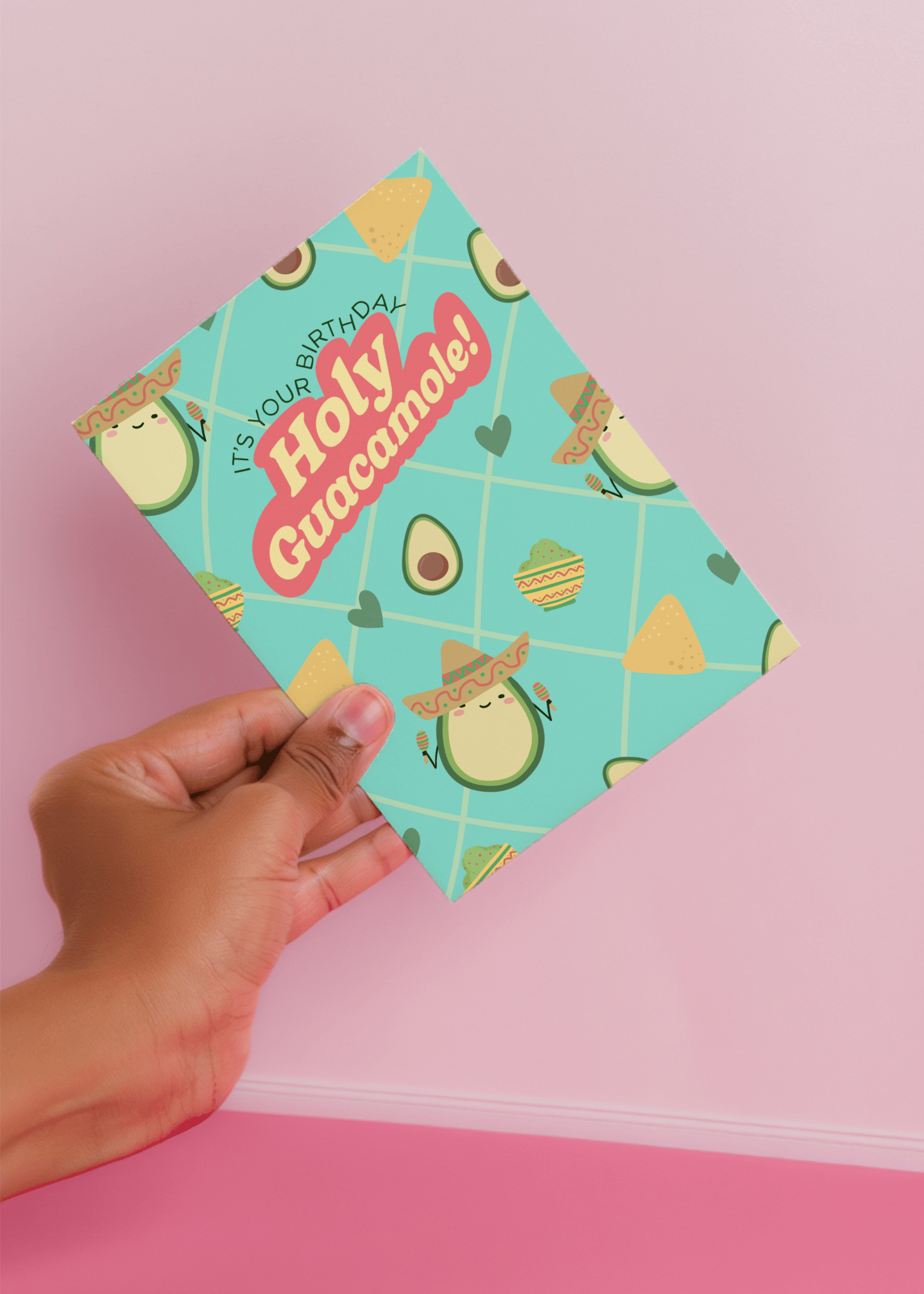 Holy Guacamole Birthday Card mockup 3