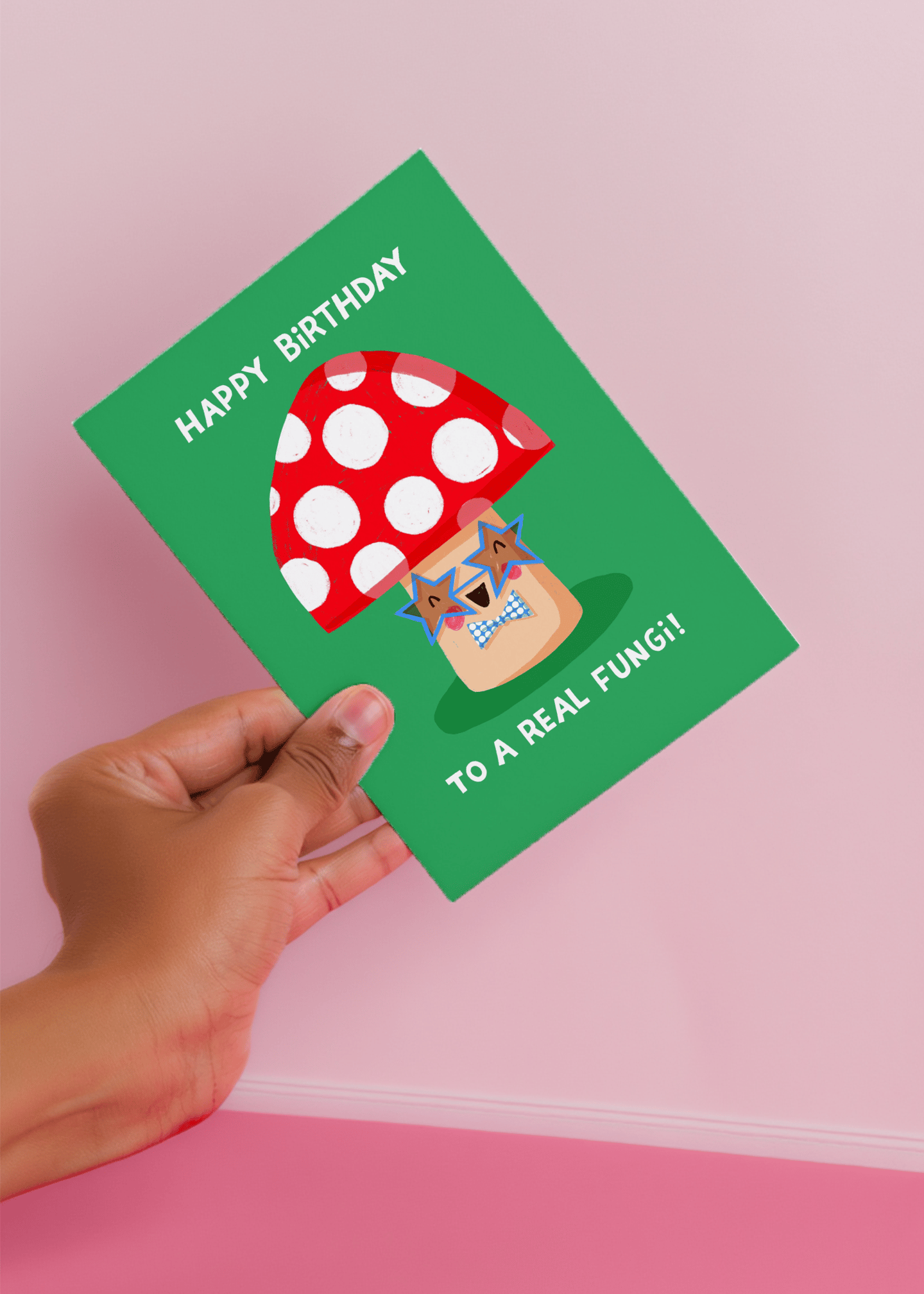 Happy Birthday to a Real Fungi Card mockup 4