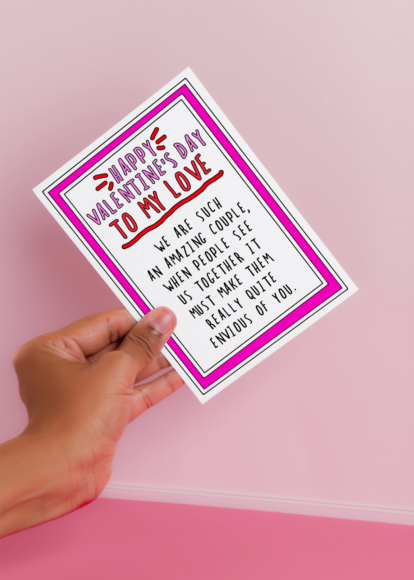 Envious of You Valentine's Day Card mockup 4