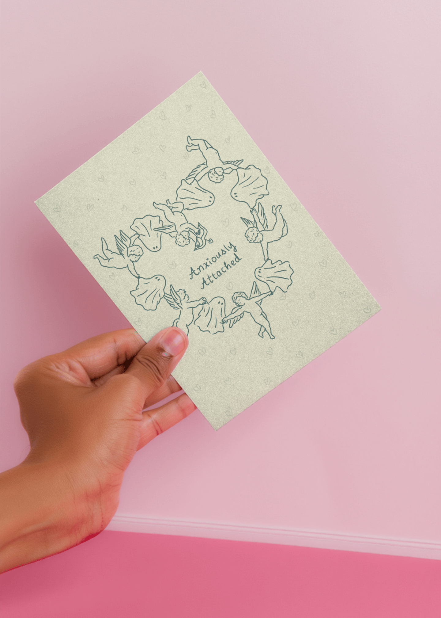 Anxiously Attached Angel Card mockup 4