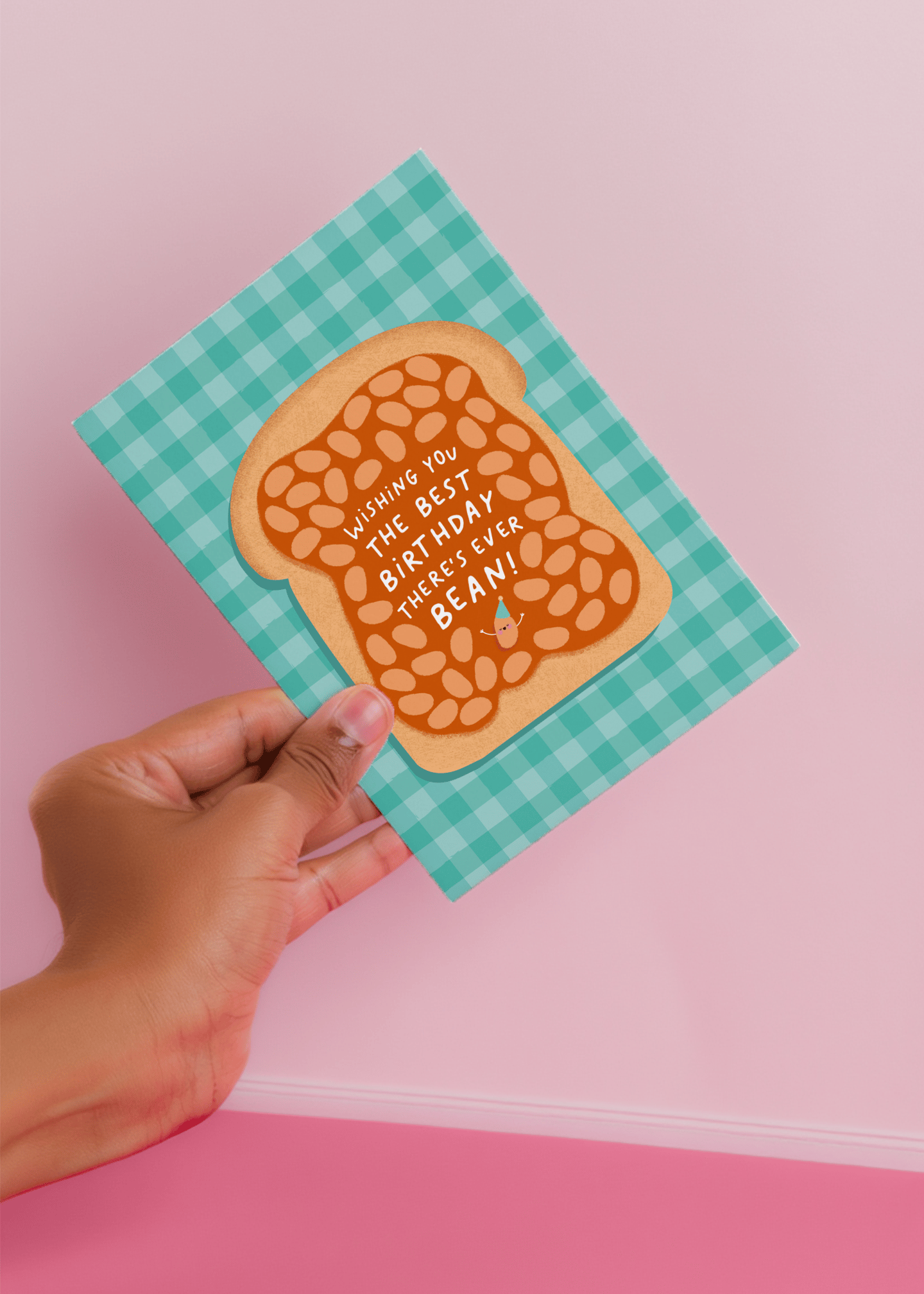 Baked Beans Birthday Card mockup 2