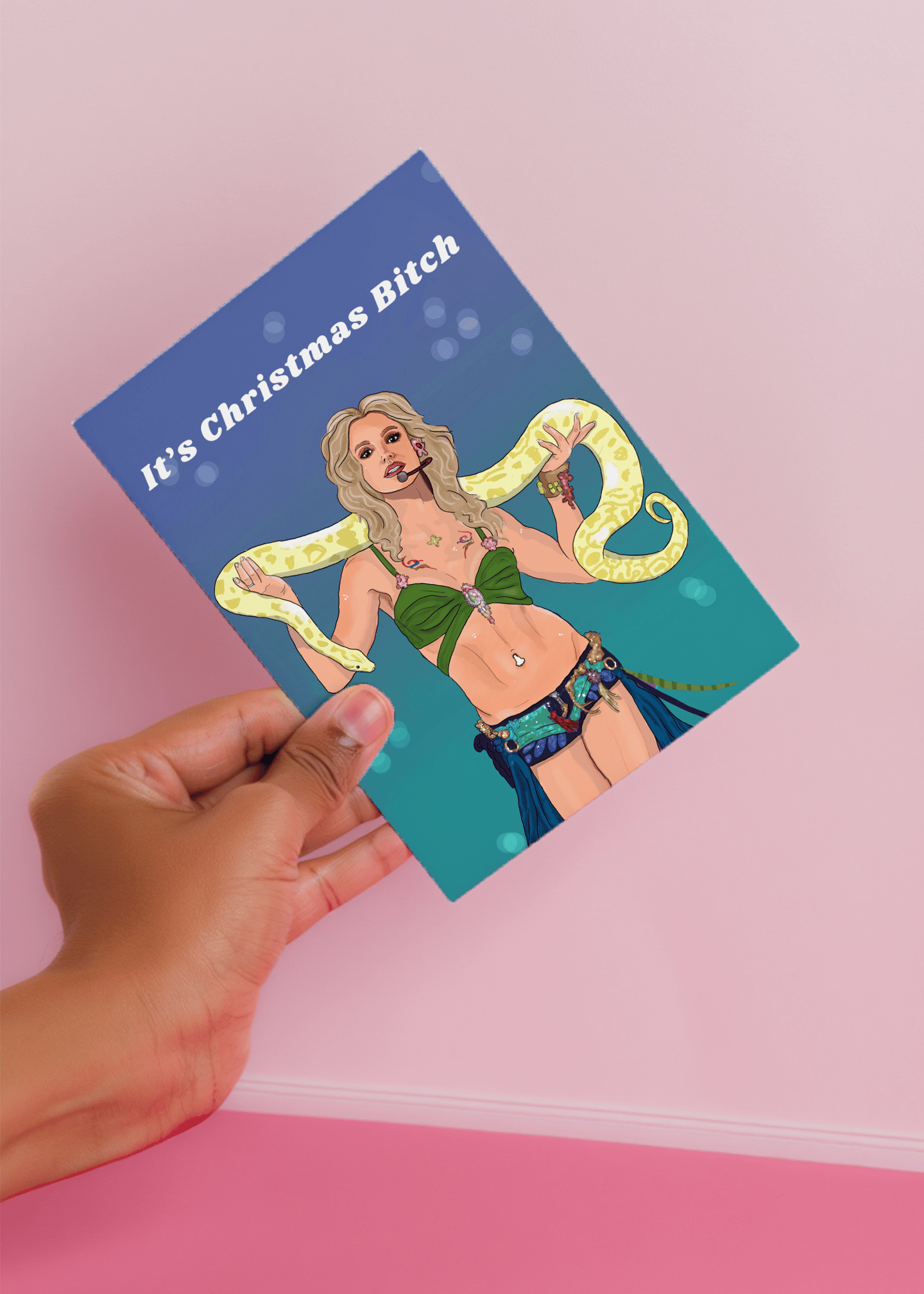 Britney Spears Snake Christmas mockup 4
