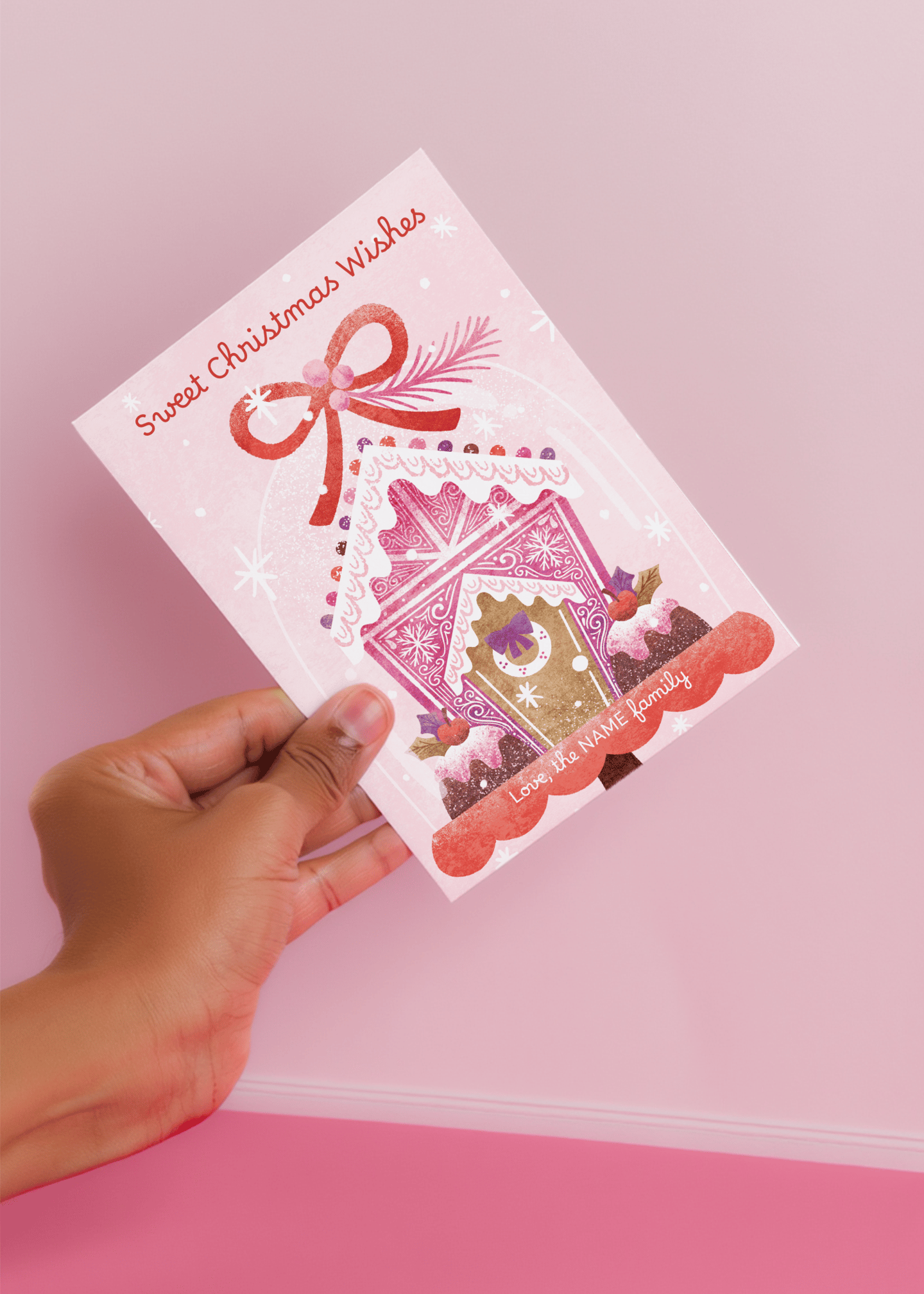 Sweet Christmas Wishes Gingerbread mockup 4