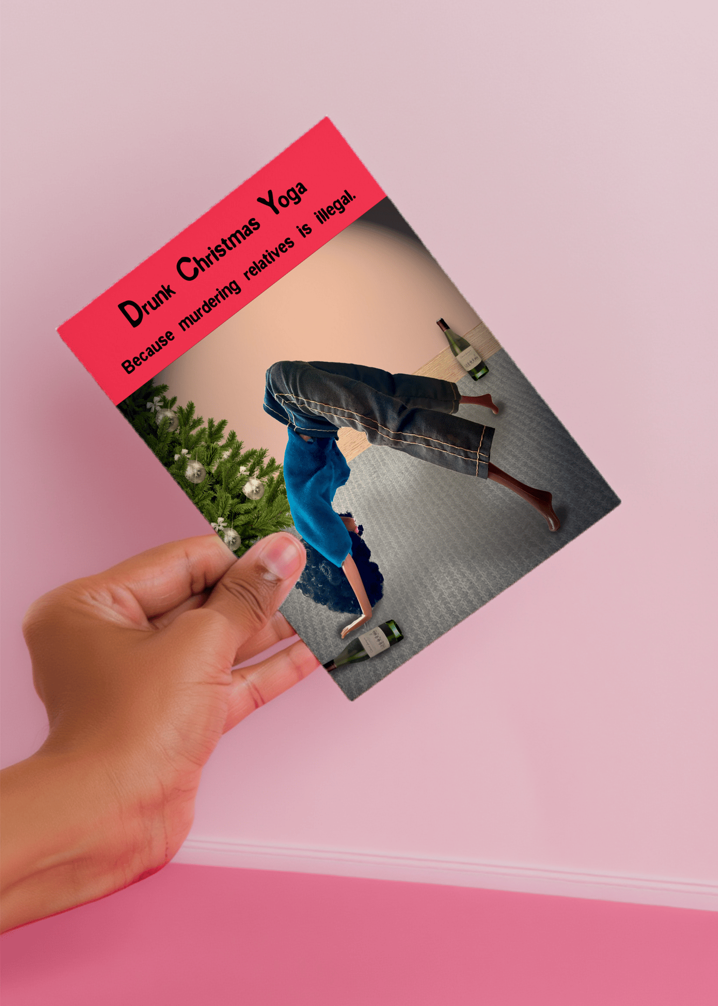 Drunk Christmas Yoga mockup 4