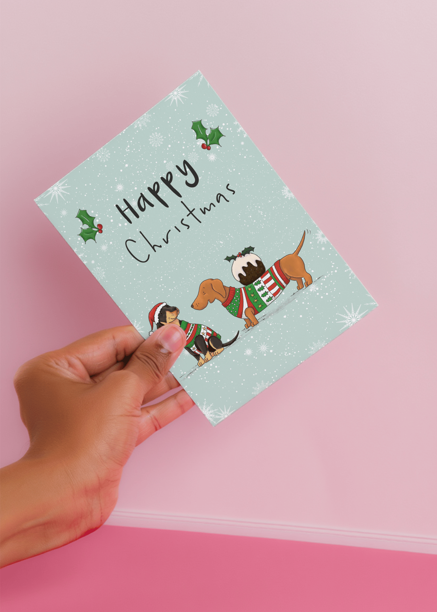 Christmas Dogs in Festive Sweaters mockup 4