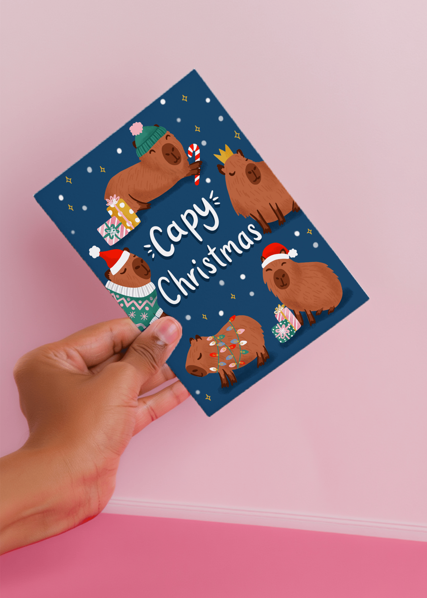 Capybara Christmas Cheer mockup 4