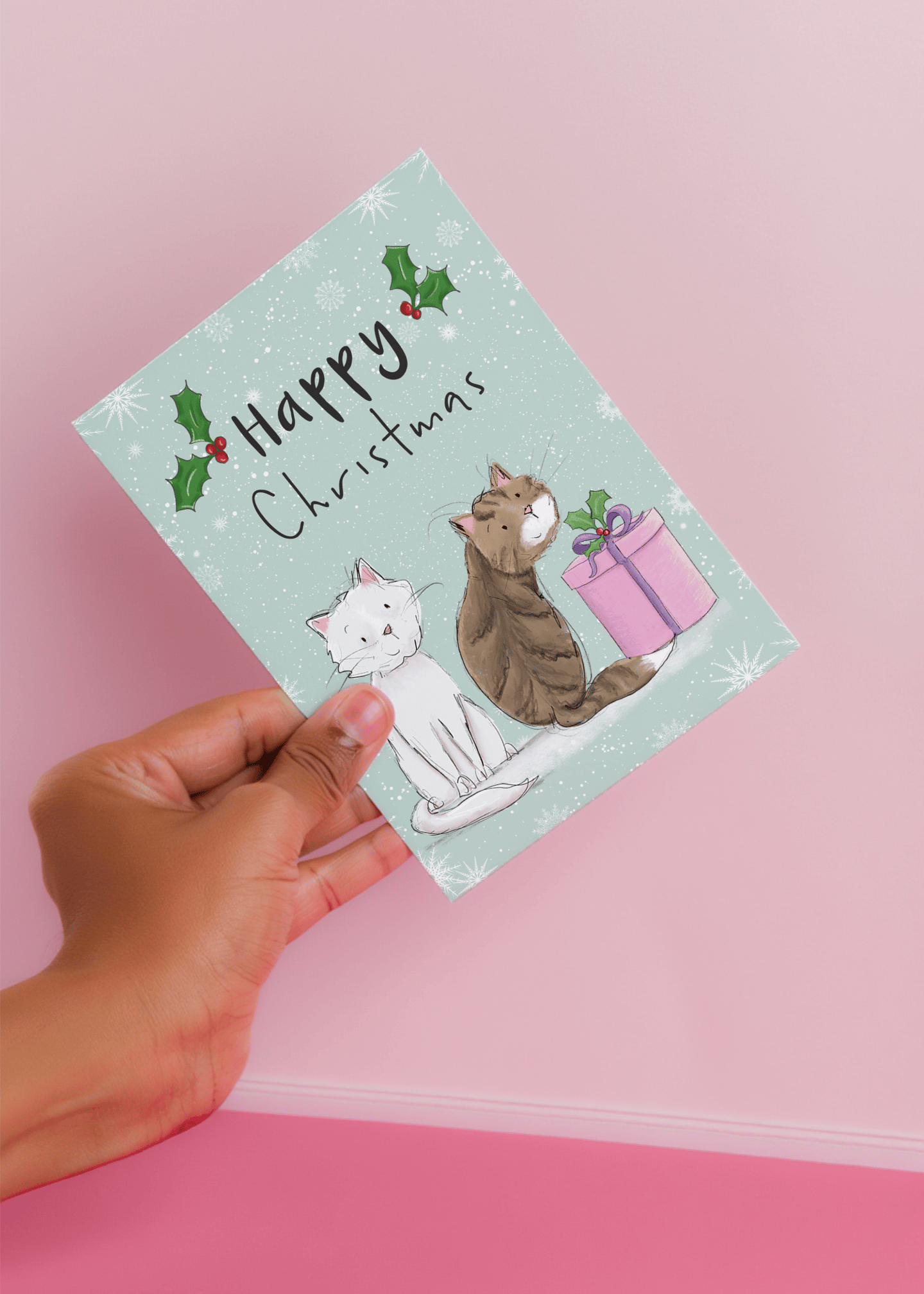 Happy Christmas Cats mockup 4