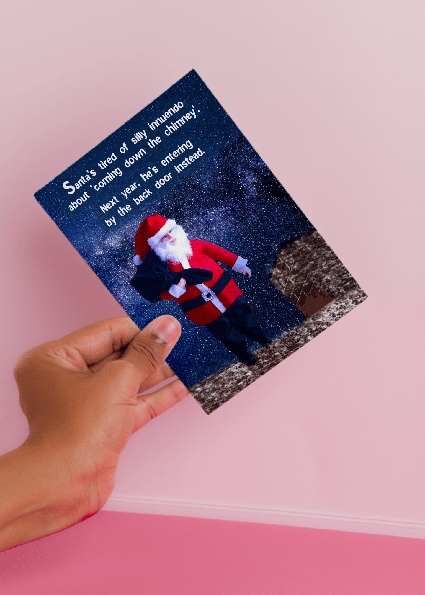 Santa Entering By The Backdoor Next Year mockup 4