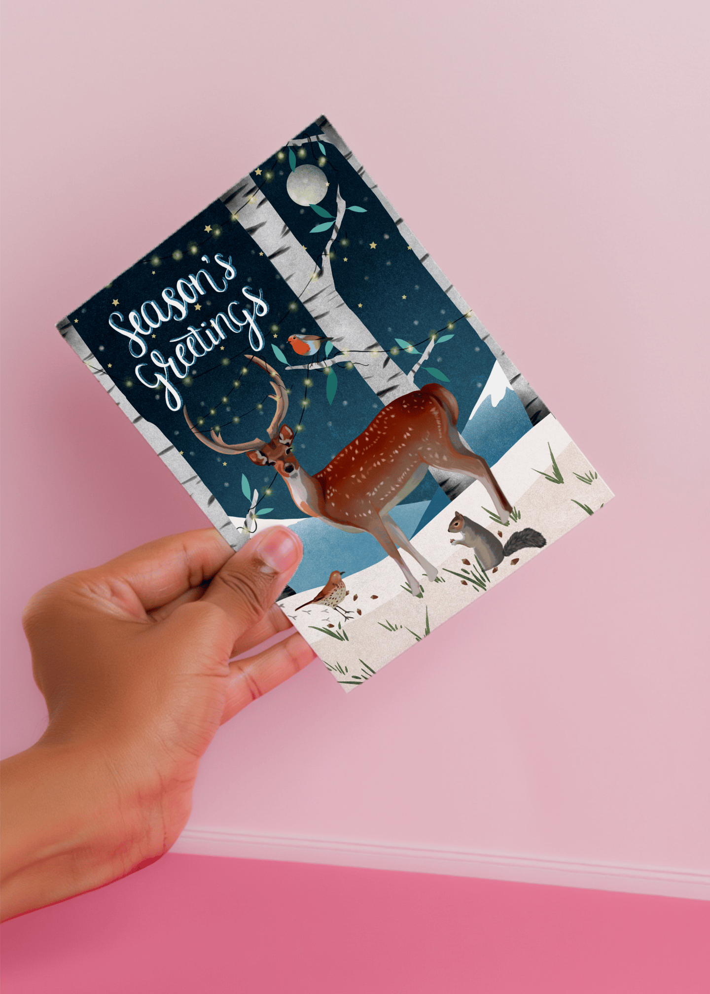 Season's Greetings Deer mockup 4