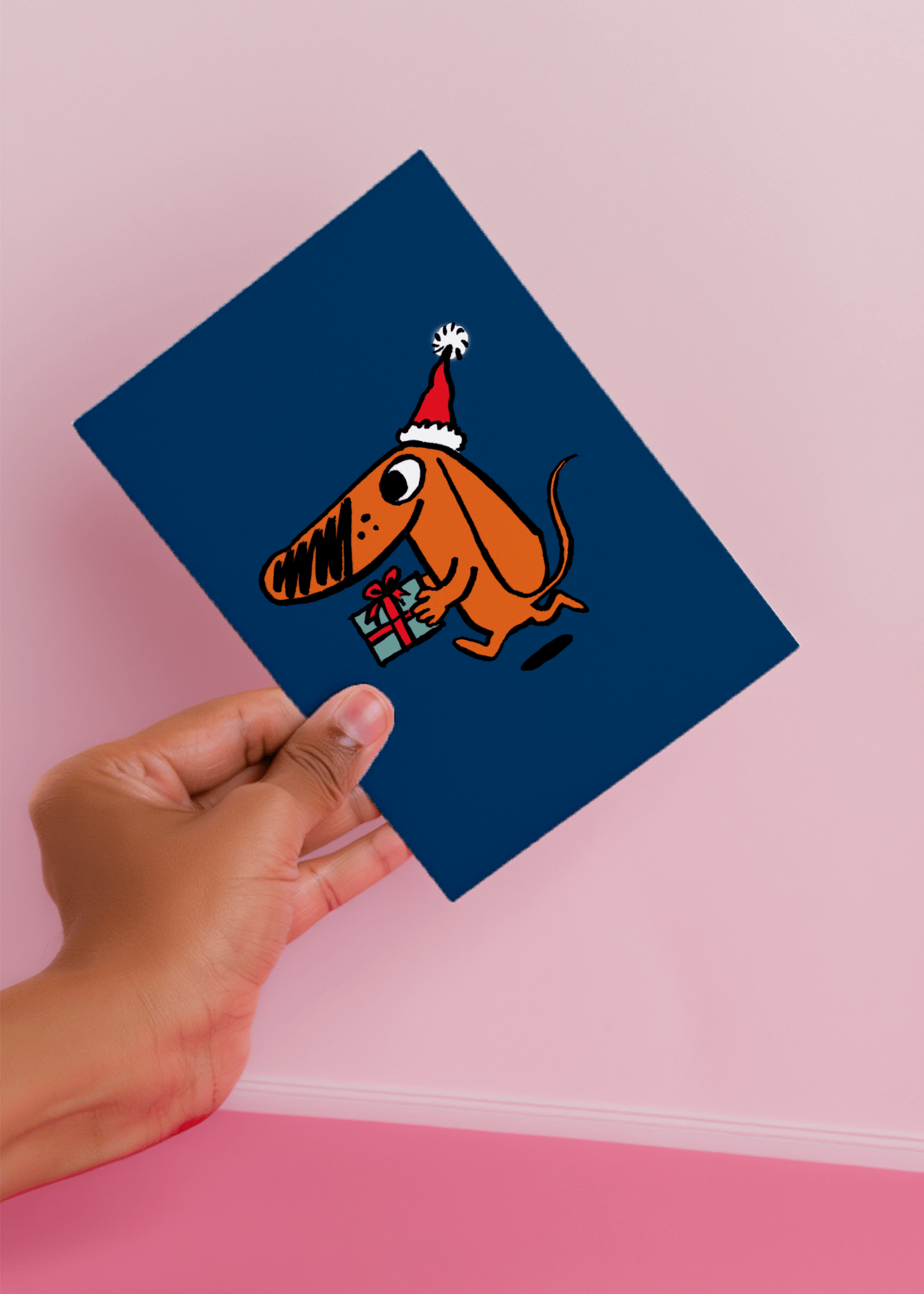 Puppy With a Present mockup 4