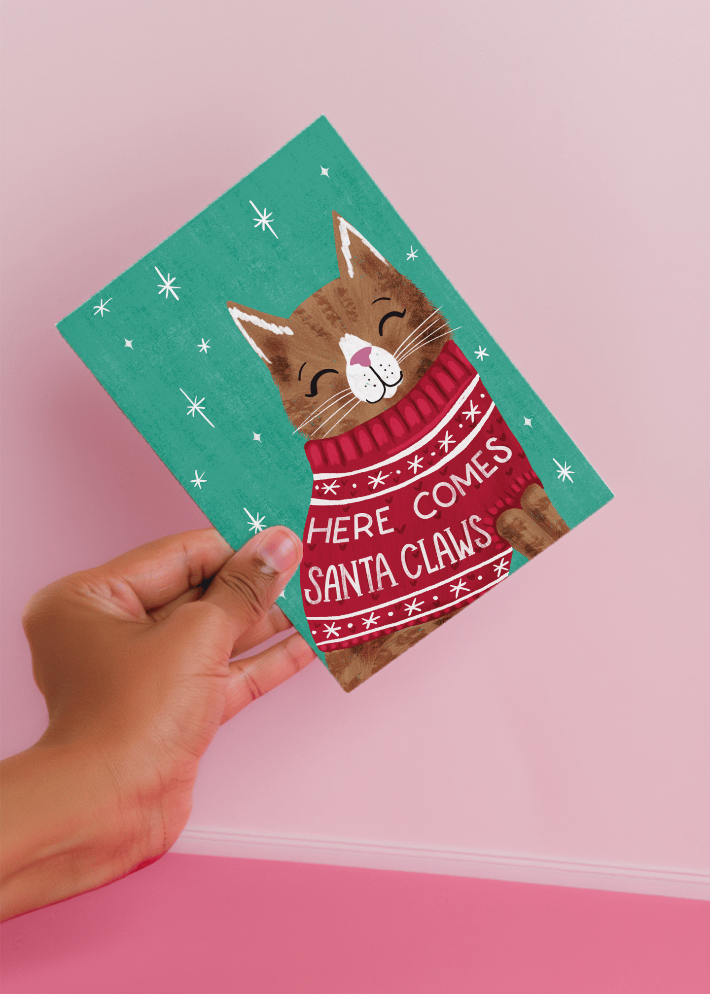 Here Comes Santa Claws mockup 4
