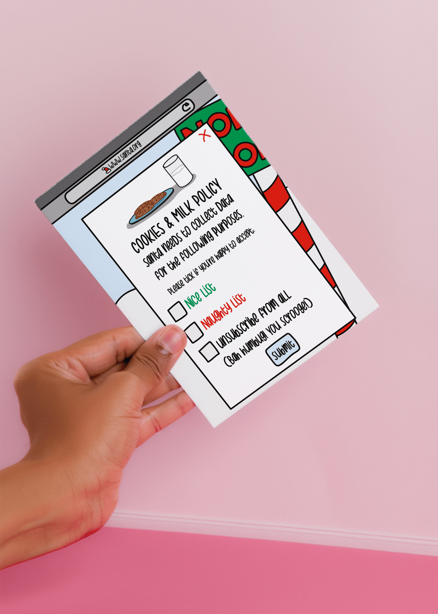 Santa's Cookies and Milk Policy mockup 3