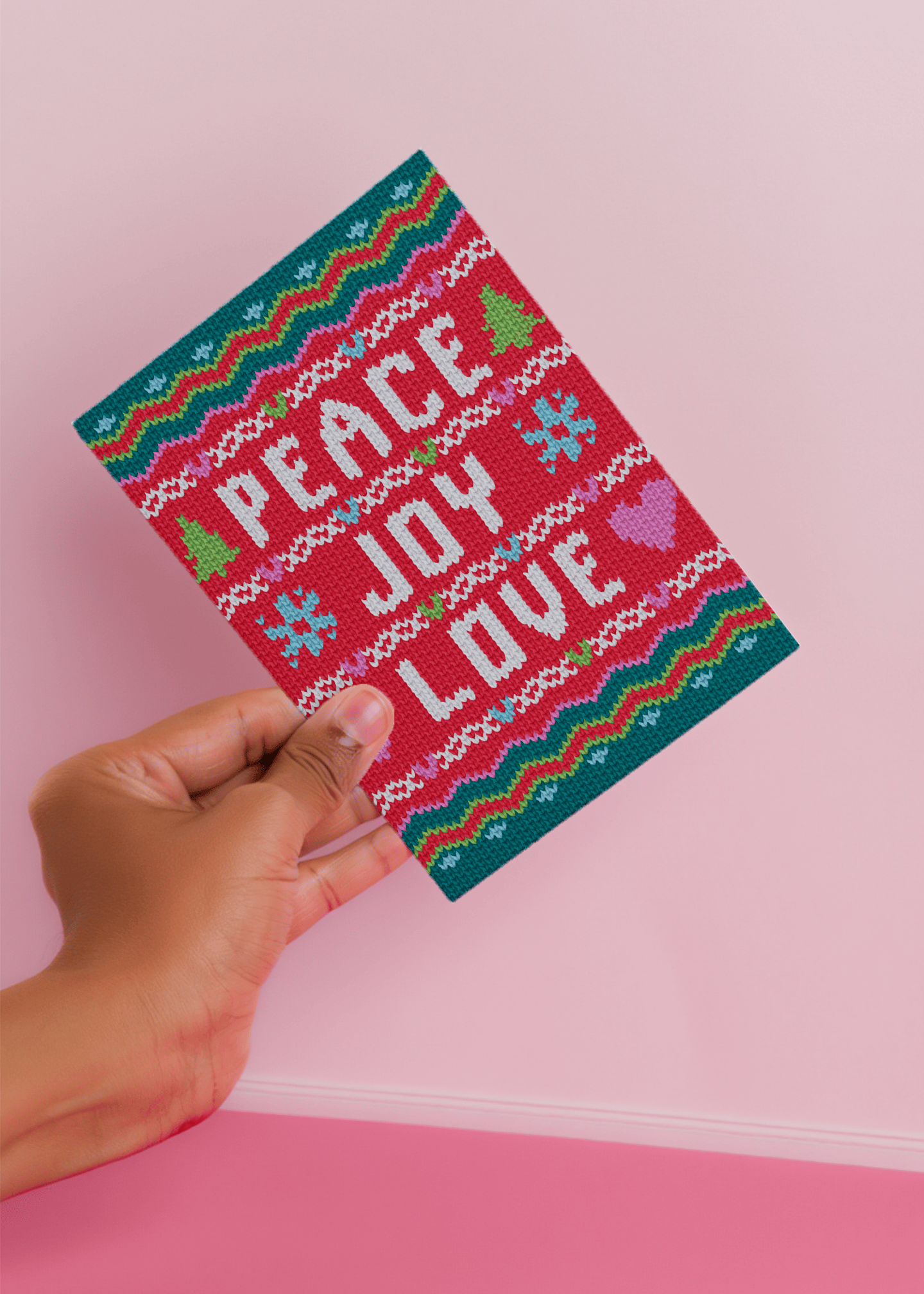 eace, Joy, Love Knit mockup 4