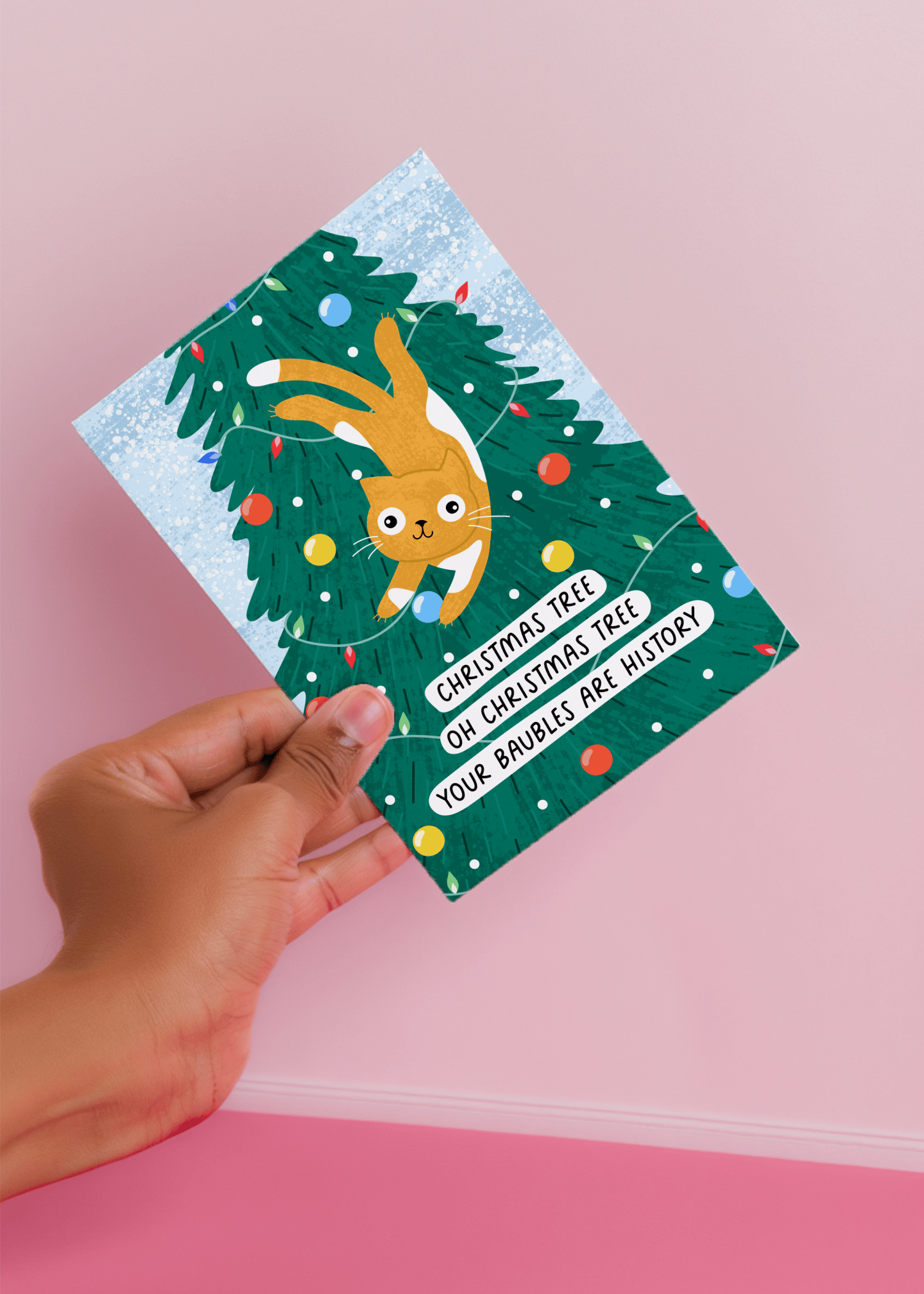 Cat vs. Christmas Tree - Bauble Chaos mockup 4