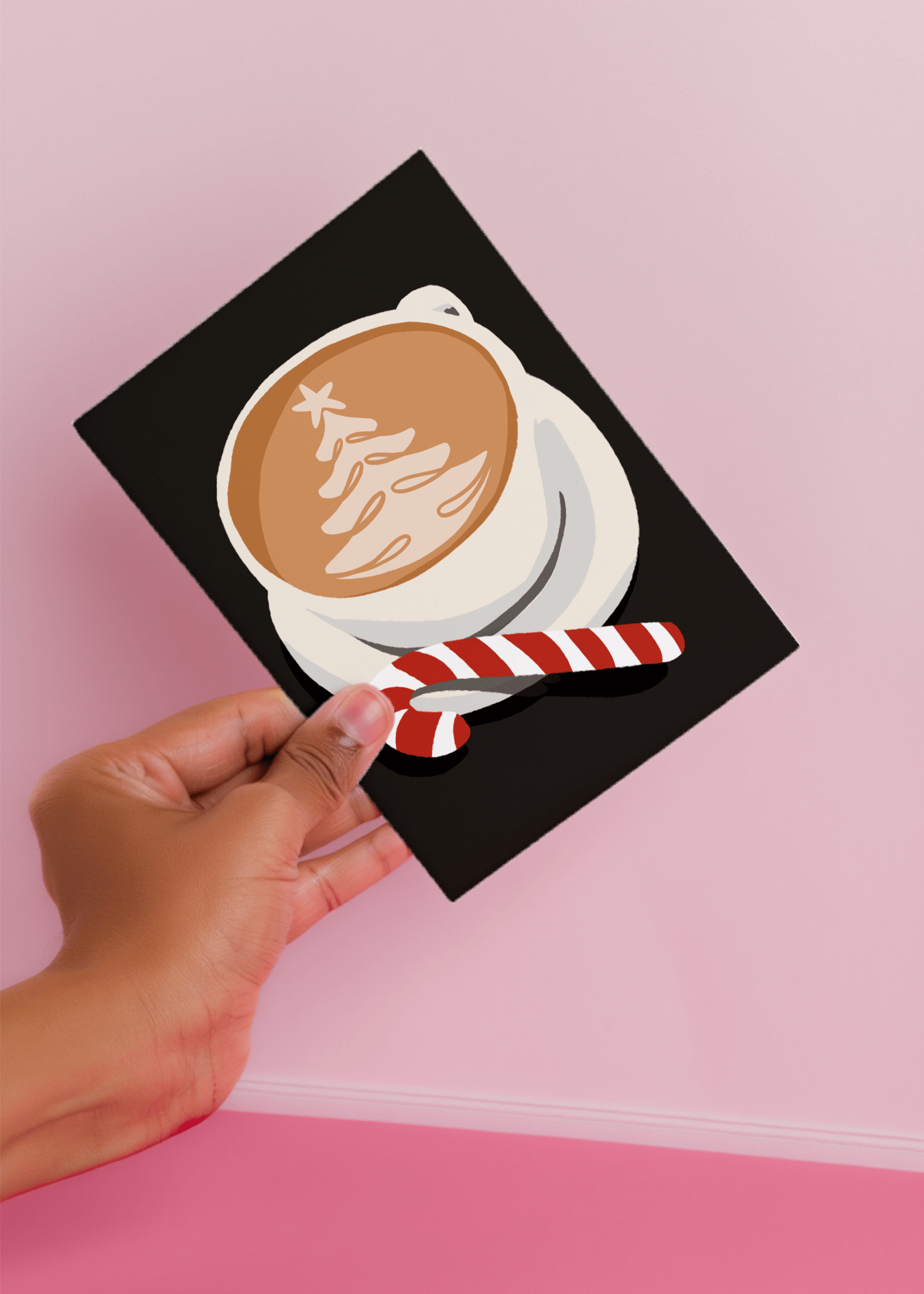Christmas Latte with Candy Cane mockup 4