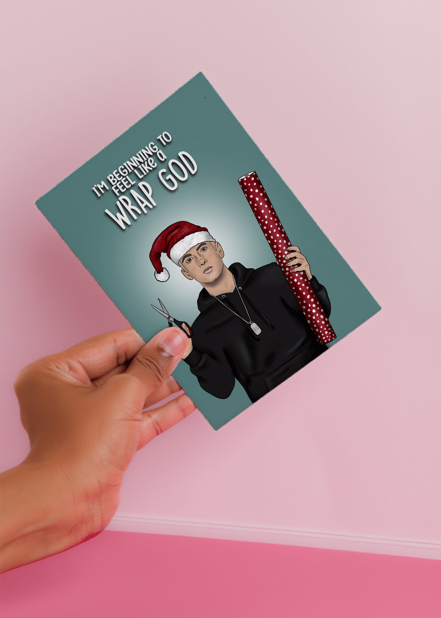 Wrap God Christmas mockup 4