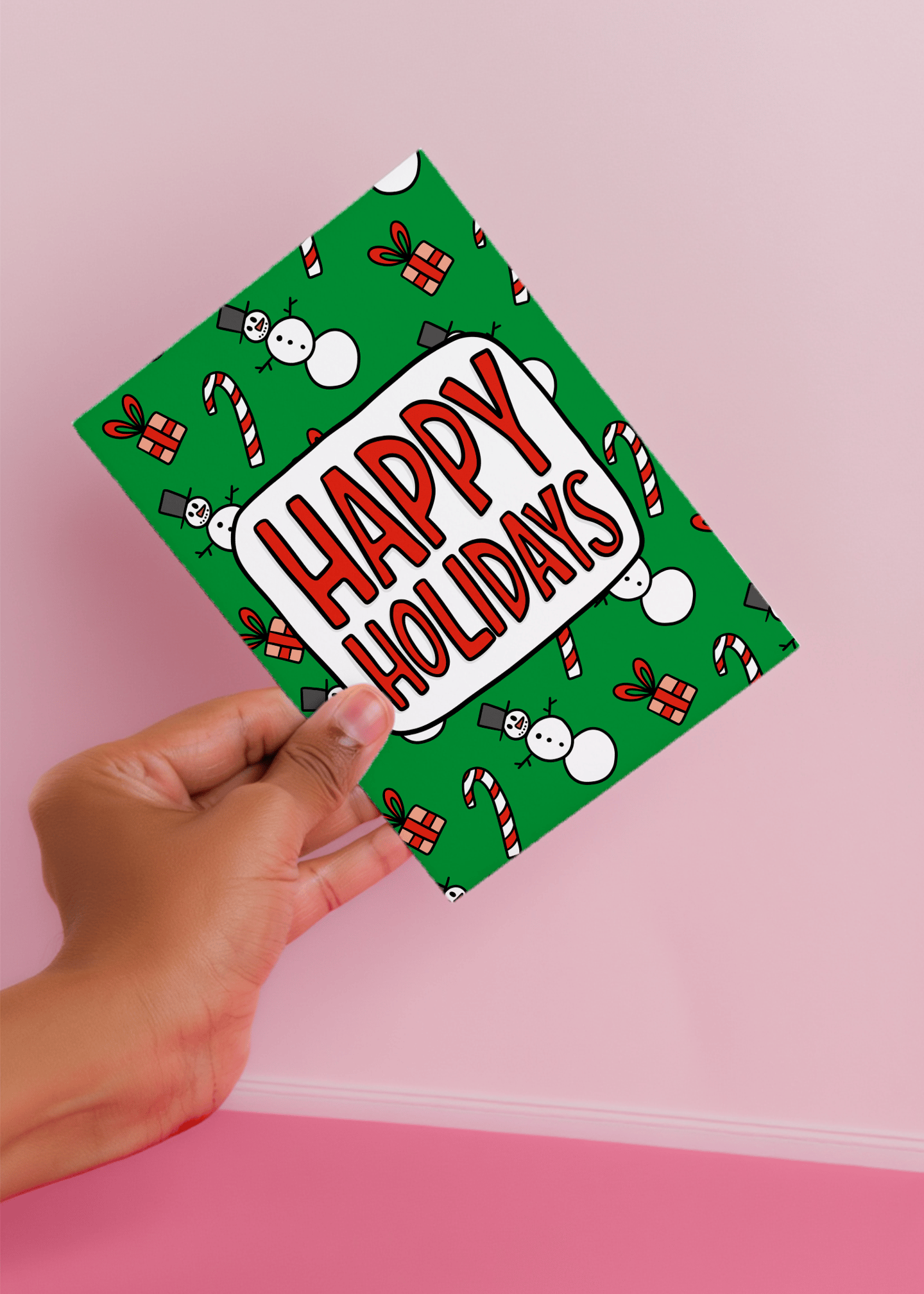 Happy Holidays Christmas Card mockup 3