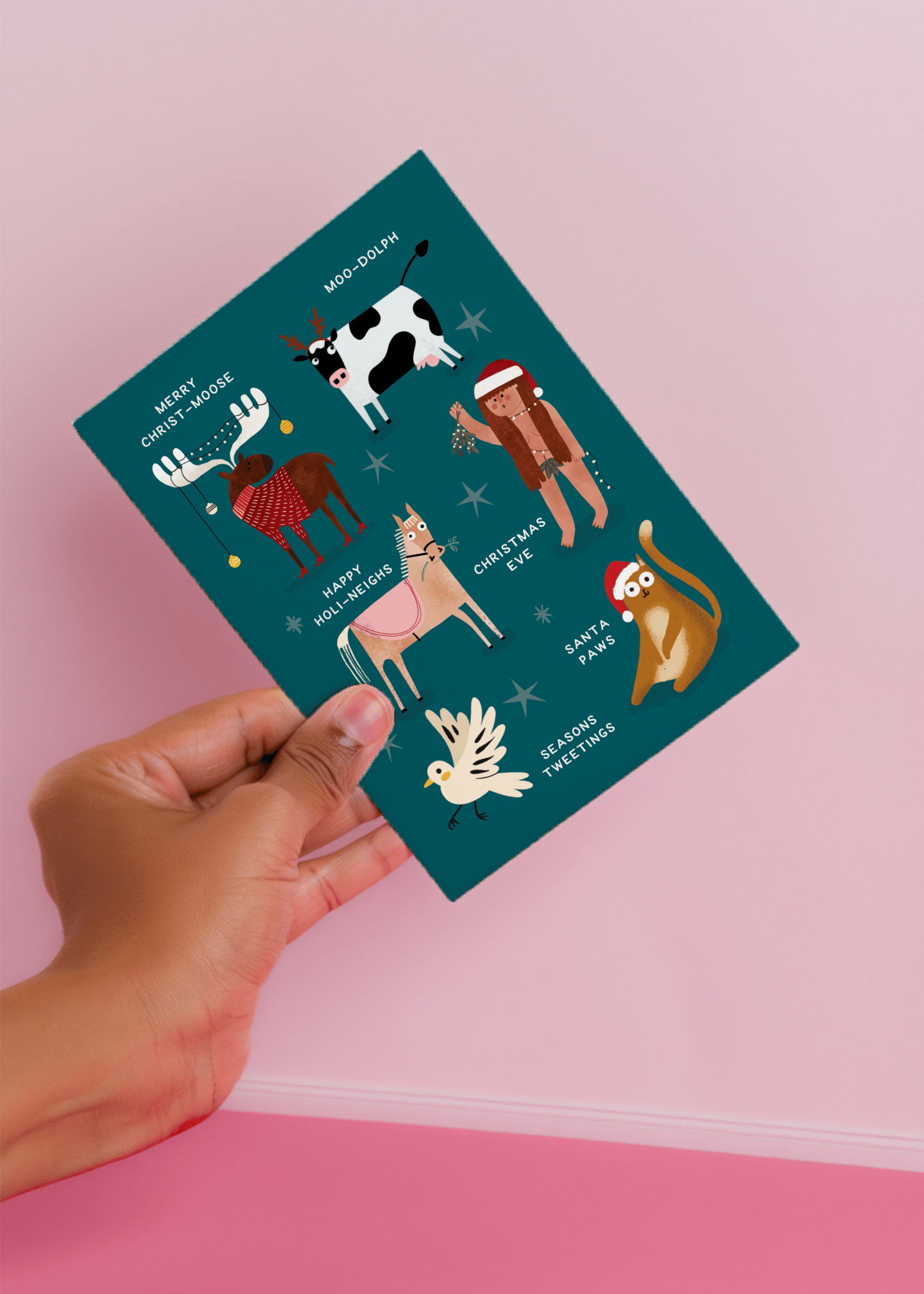 Animal Christmas Pun mockup 4