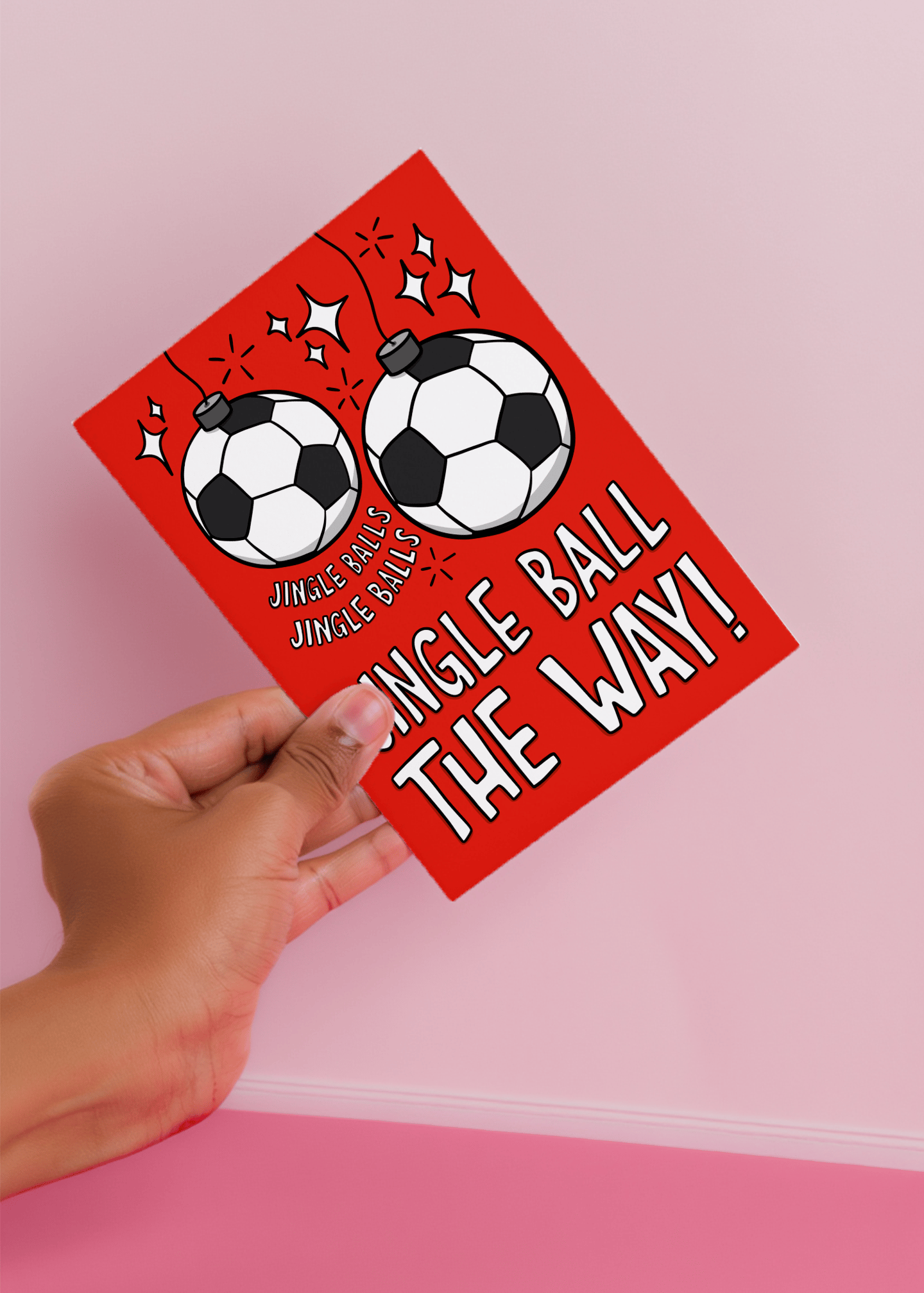 Jingle Ball the Way Christmas Card mockup 3