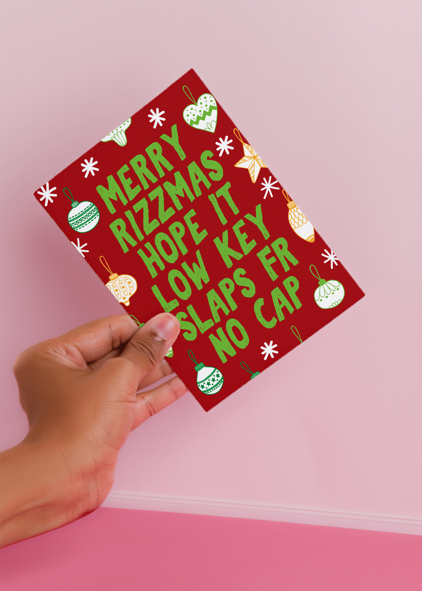 Merry Rizzmas Funny Card mockup 3