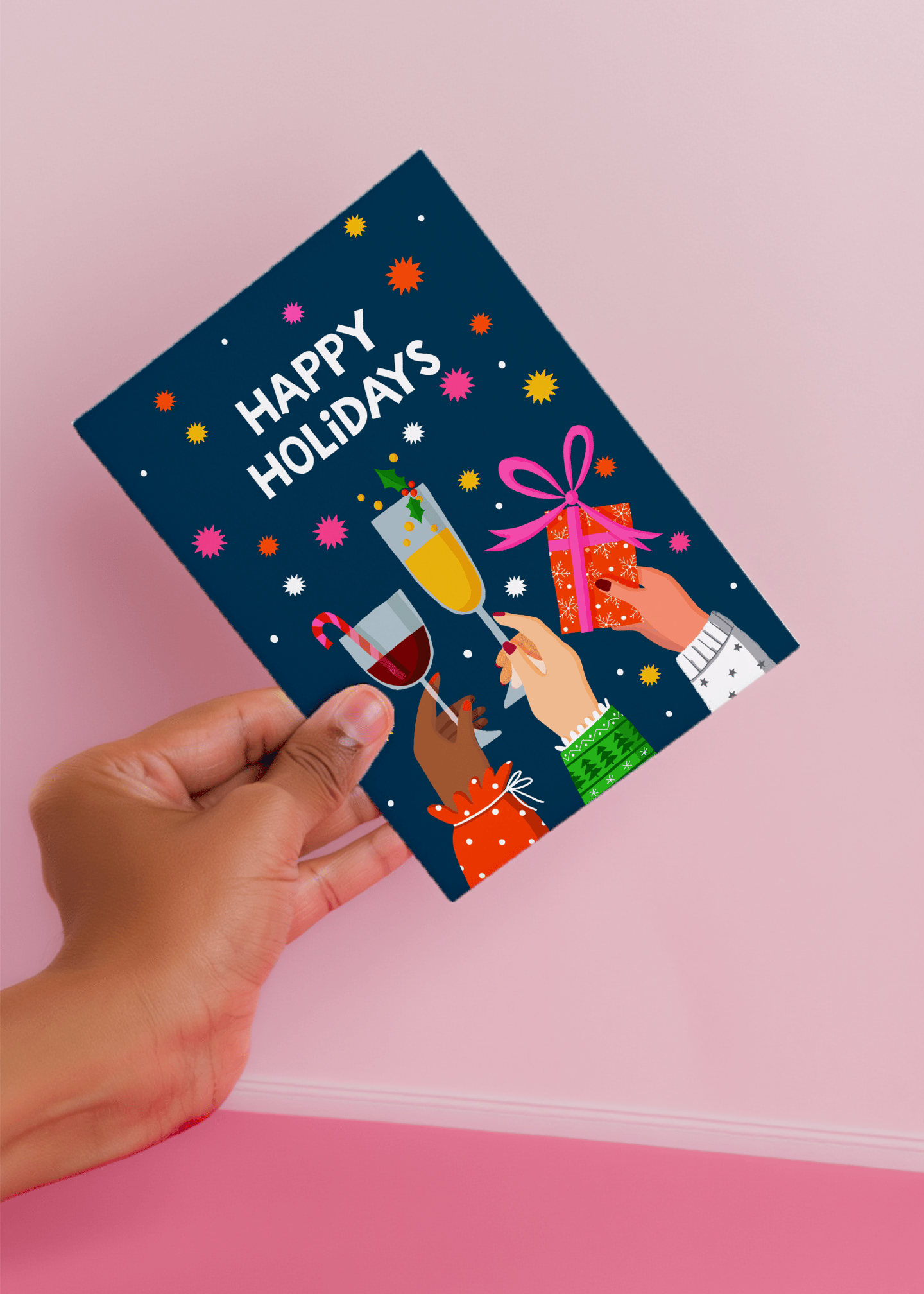 Happy Holidays Toast mockup 4
