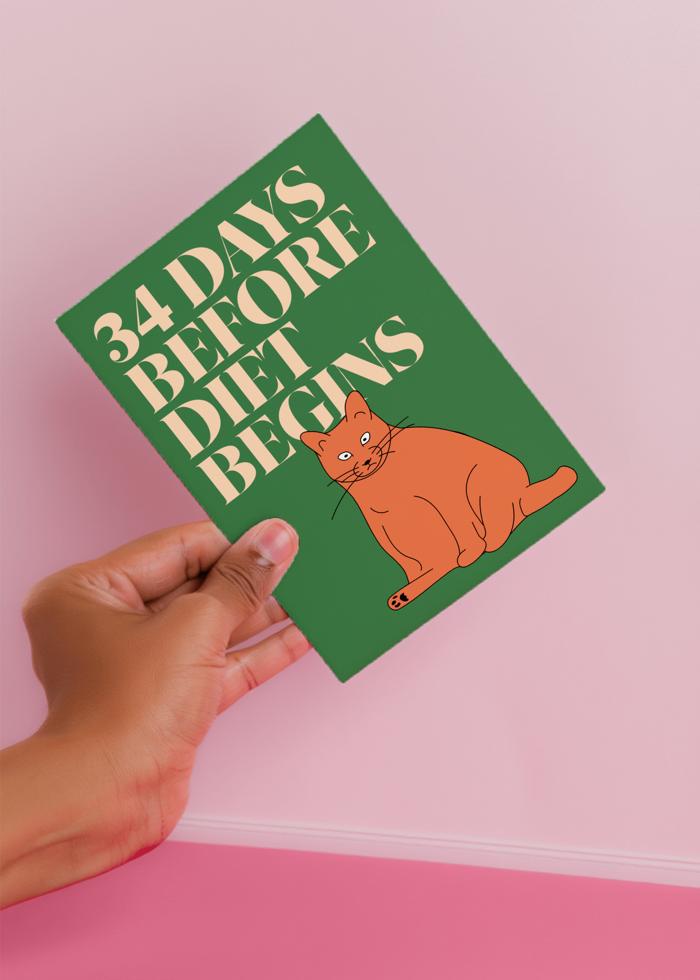Countdown Cat Card mockup 4