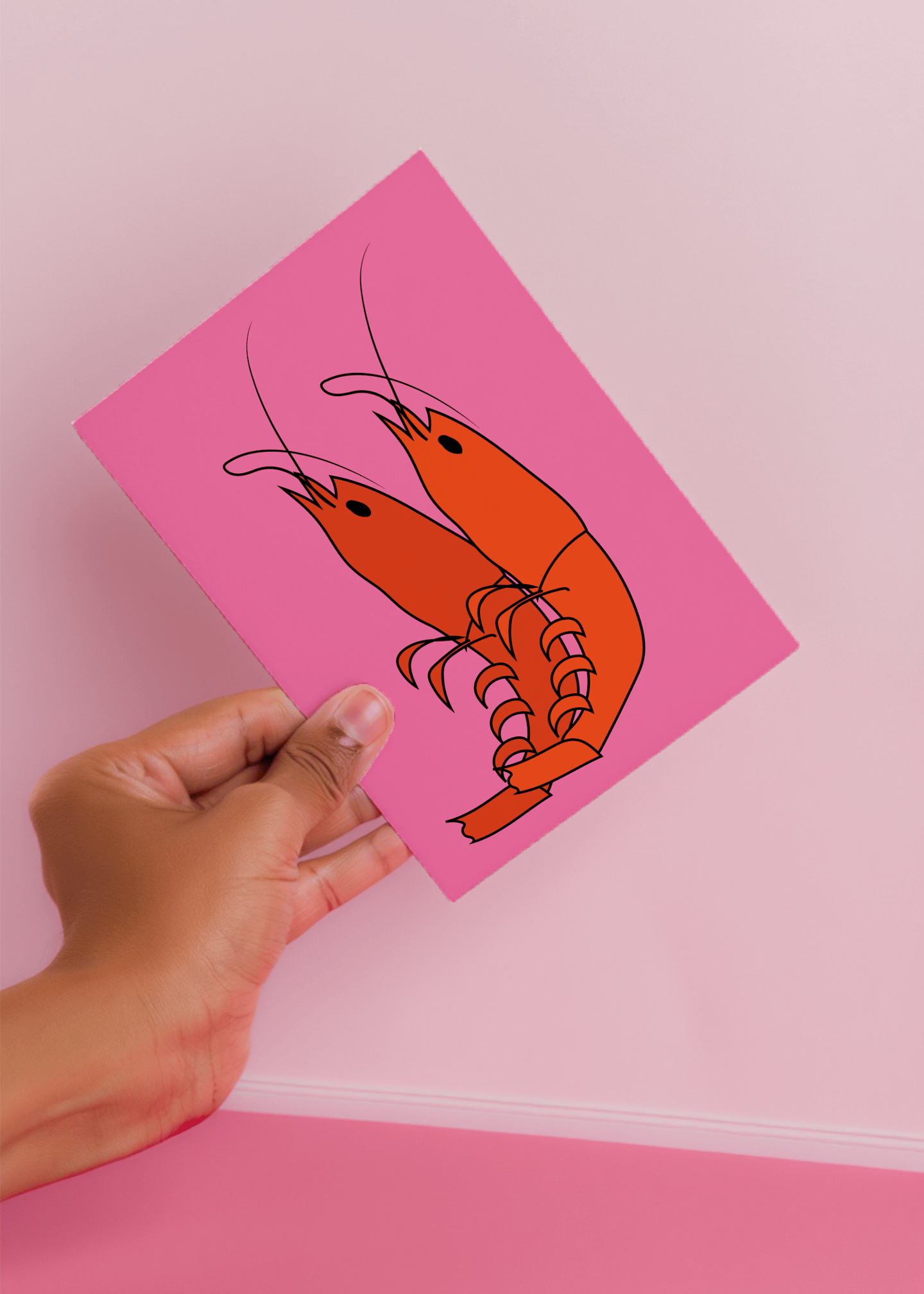 Shrimply The Best Card mockup 4