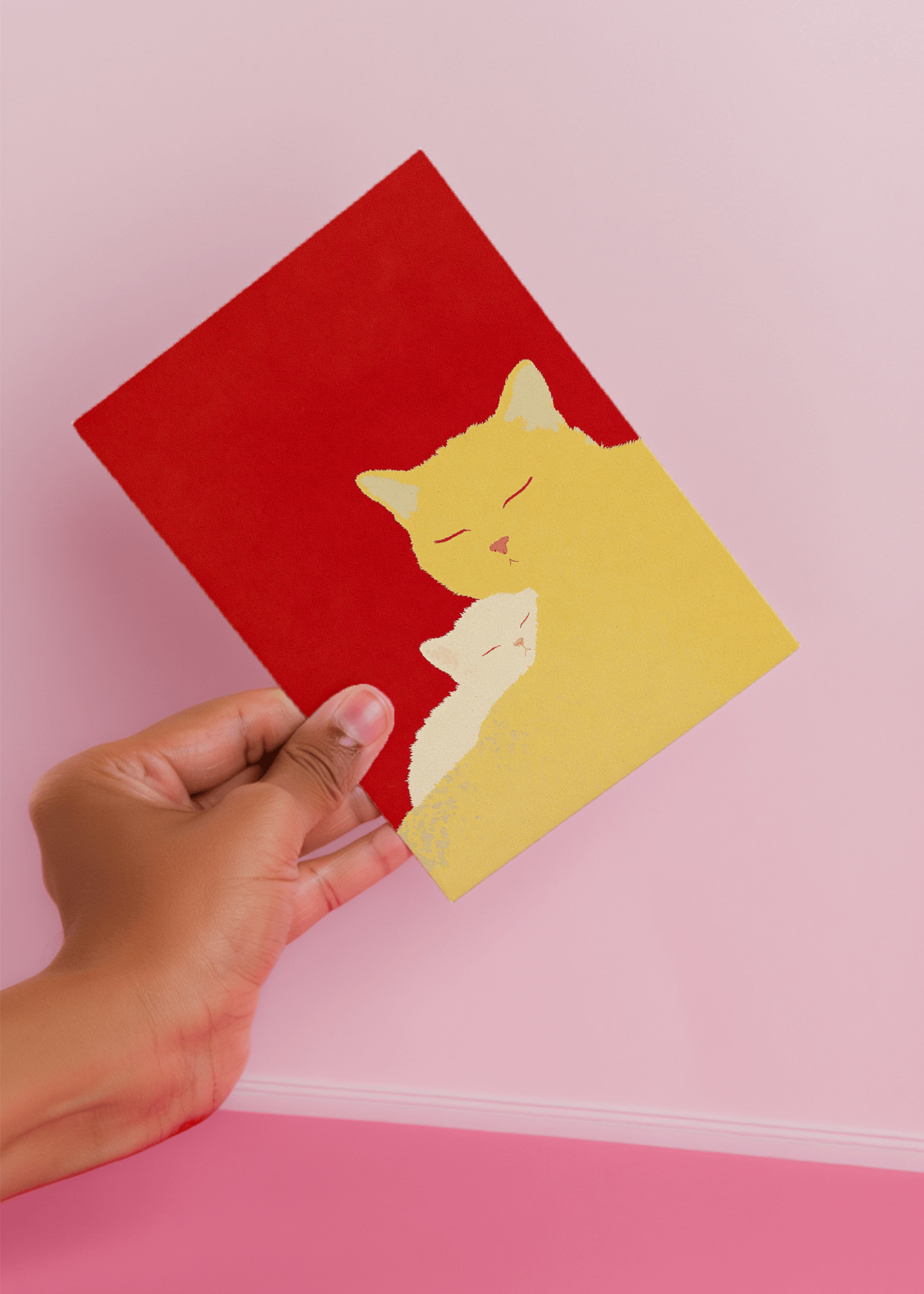 cat mom and kitten mockup 4