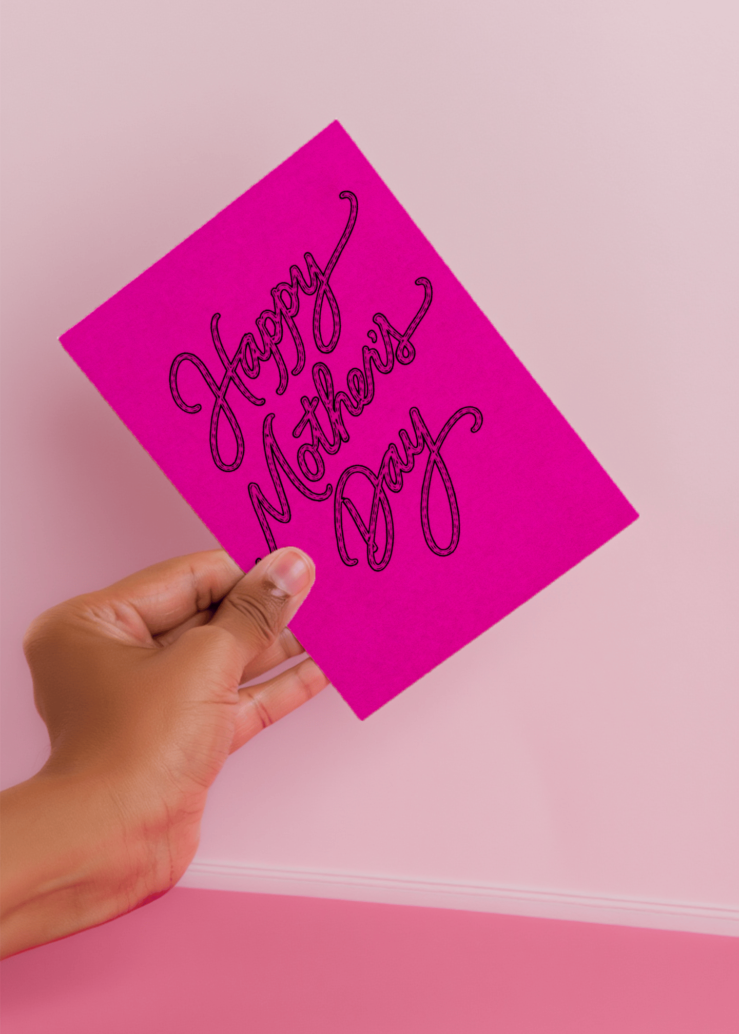 happy mother's day pink background mockup 4