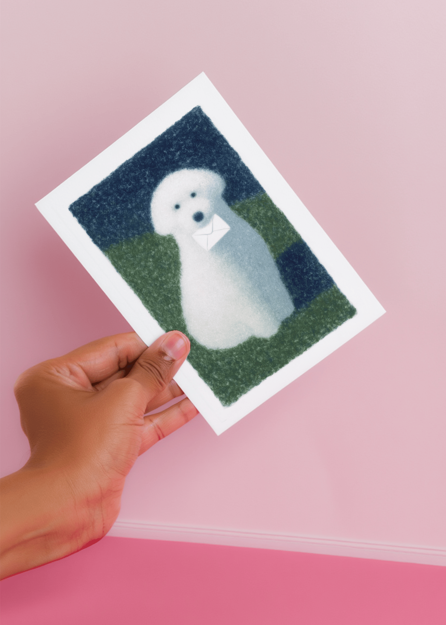 Puppy with a letter for Dear future me mockup 4
