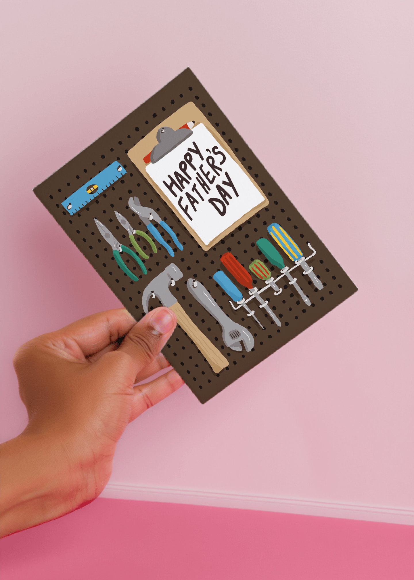 Workshop Father's Day Card mockup 4